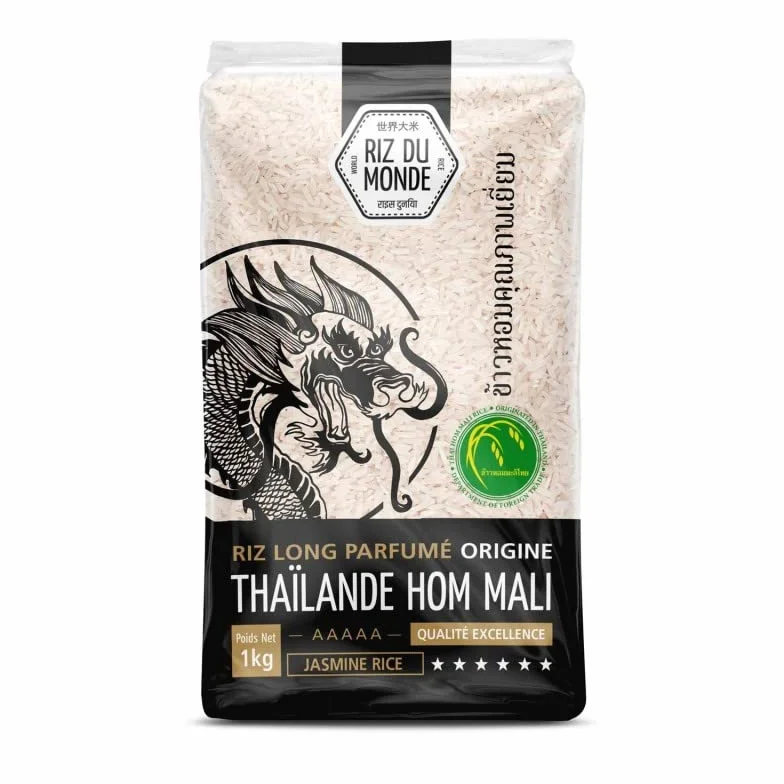 RIZ PARFUMÉ THAÏ HOM MALI DRAGON 1KG, RIZ DU MONDE, LOT DE 3
