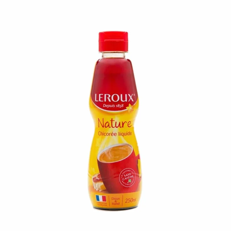 LEROUX - Chicorée Liquide 250Ml - Saveur authentique de la nature dans chaque goutte - Idéale pour les amateurs de café - Préparez votre café du matin avec un twist - Profitez - Lot De 4