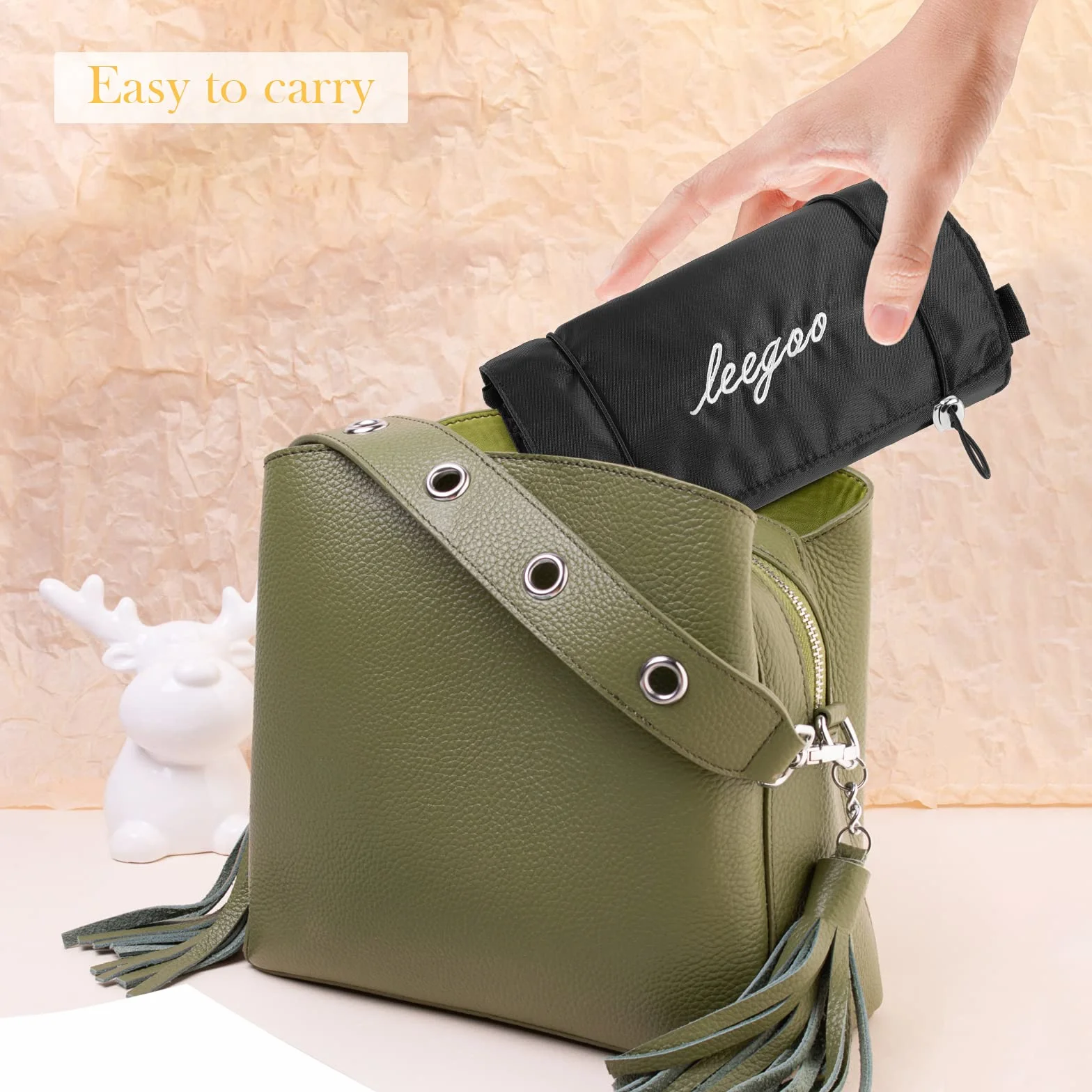 Trousse de Toilette Voyage Pliable Suspendre Détachables 4 en 1, Sac à Cosmétiques Noir