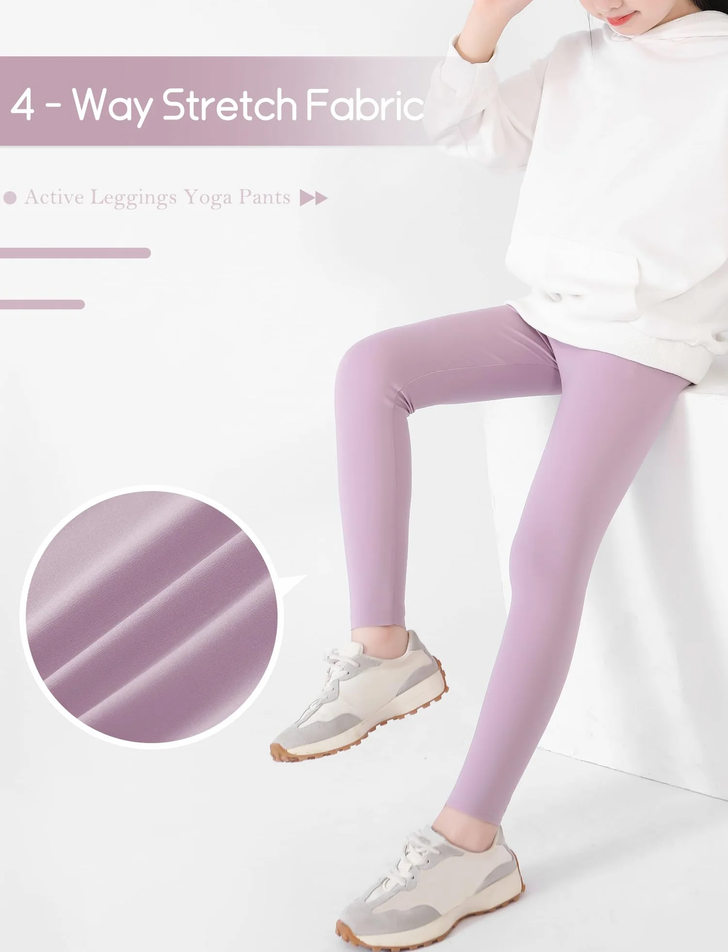 Leggings de Sport pour Fille 2-12 Ans Lot de 3 Pantalon Yoga SEAUR