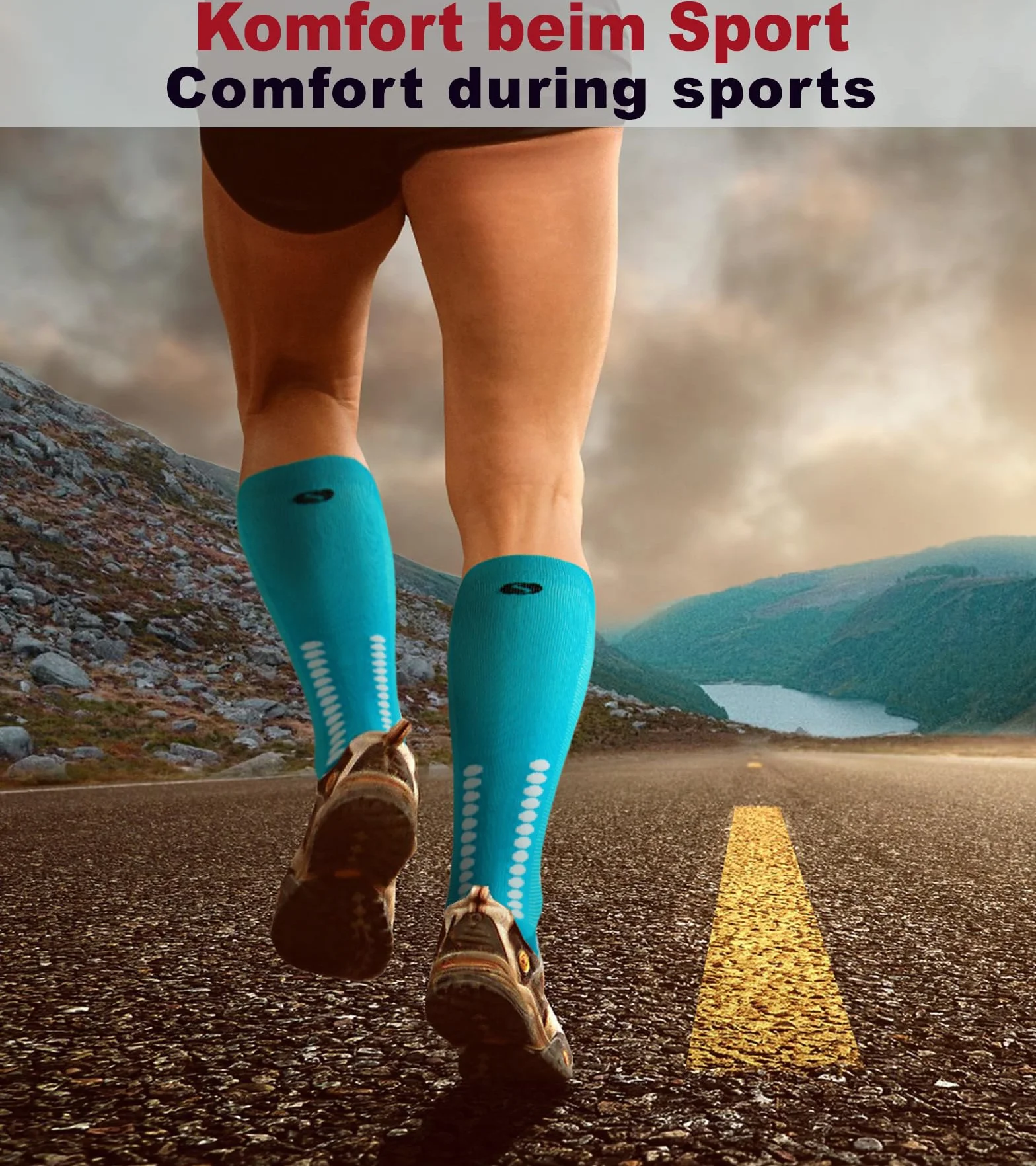 Sesto Senso 3 Paires Chaussettes de Sport Compression Mi-Mollet
