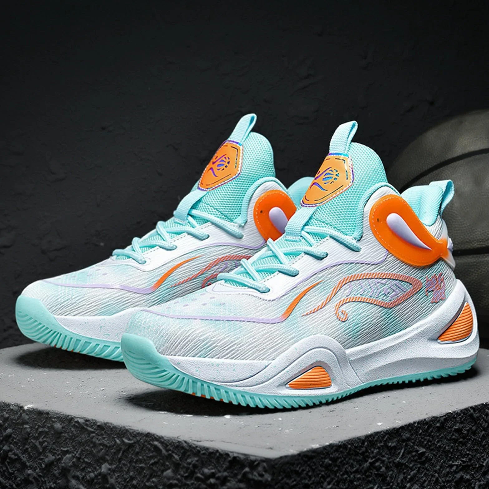 Chaussures de basket-ball pour jeunes filles semelle résistante terrain béton