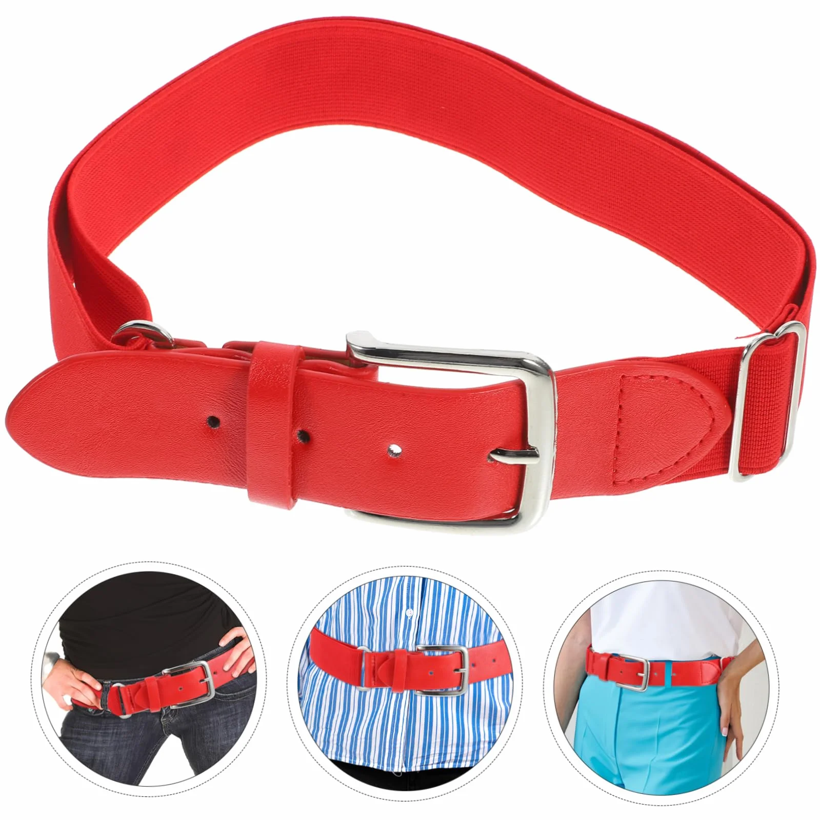 YARNOW Ceinture Élastique Pantalon Baseball Blanc Acier Homme