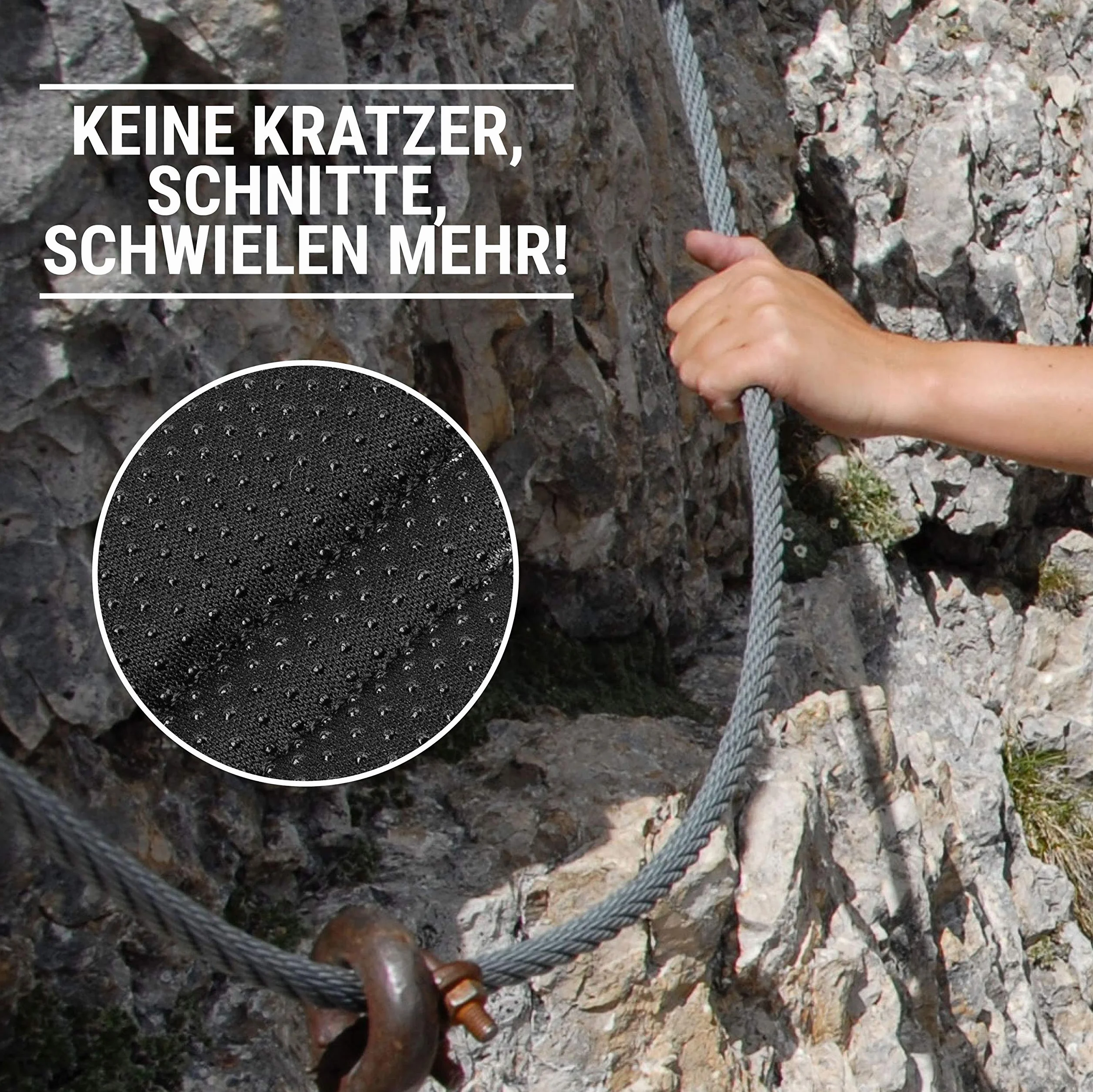 Gants Escalade Via ferrata Haute Adhérence Protection Unisexes
