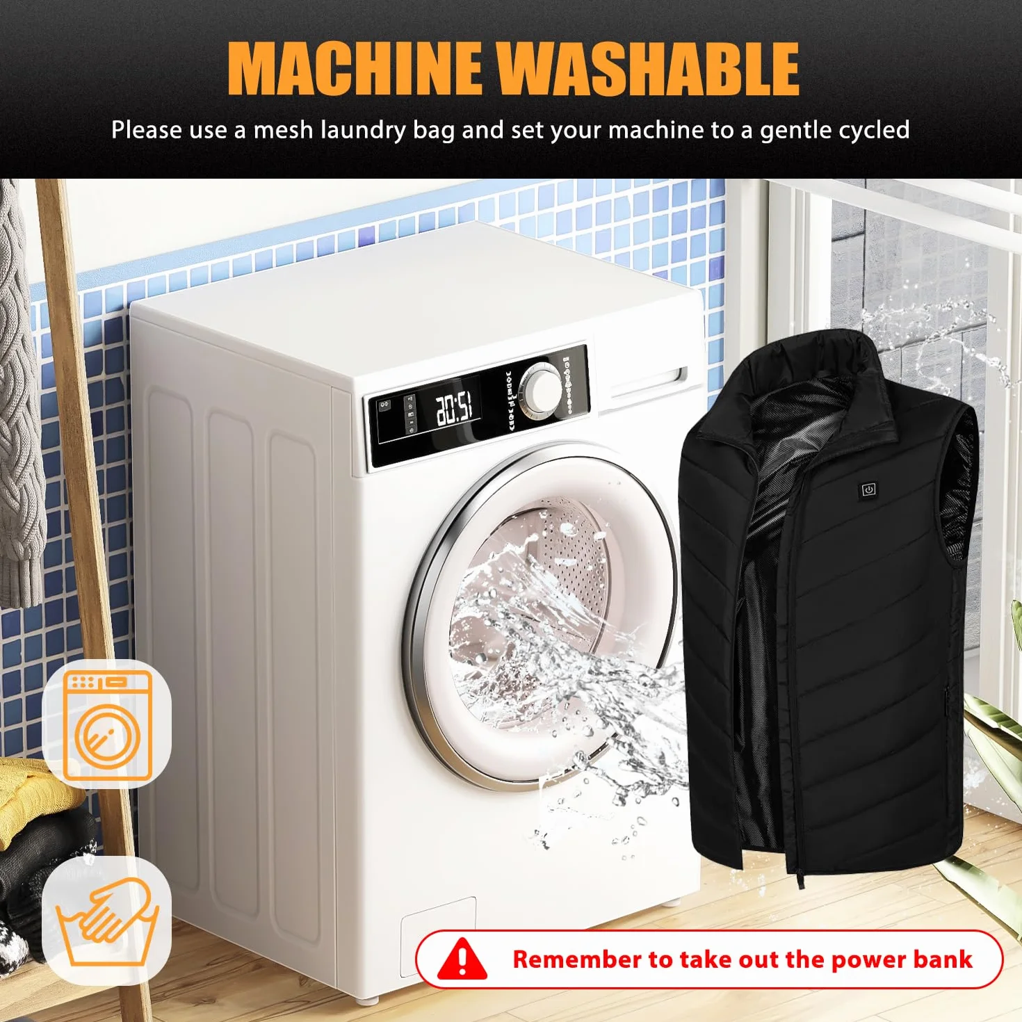 Veste Chauffante Intelligente Rechargeable avec Banque de Puissance Incluse pour Hommes et Femmes