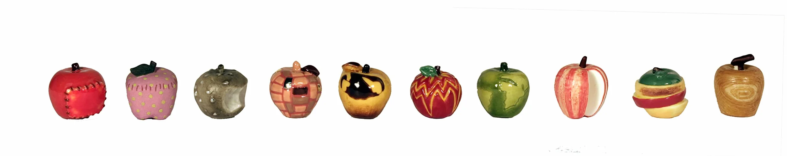 FaisTonGateau - fèves thème Pommes en Forme - Fèves de Collection pour Galette de Rois Epiphanie - 10 fèves Multicolores