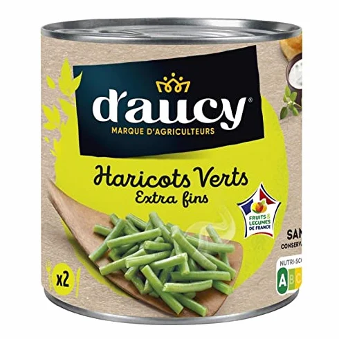 D'AUCY - Haricots Verts Extra Fins 220G - Lot De 4
