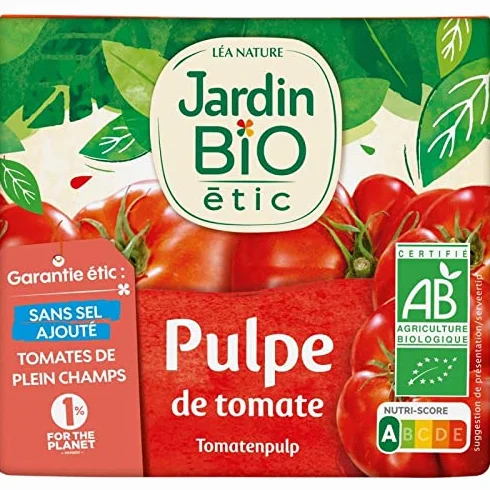 JARDIN BIO ÉTIC PULPE DE TOMATE BIO BRIQUE 500G - JARDIN BIO ETIC - LOT DE 4 - Offre Special