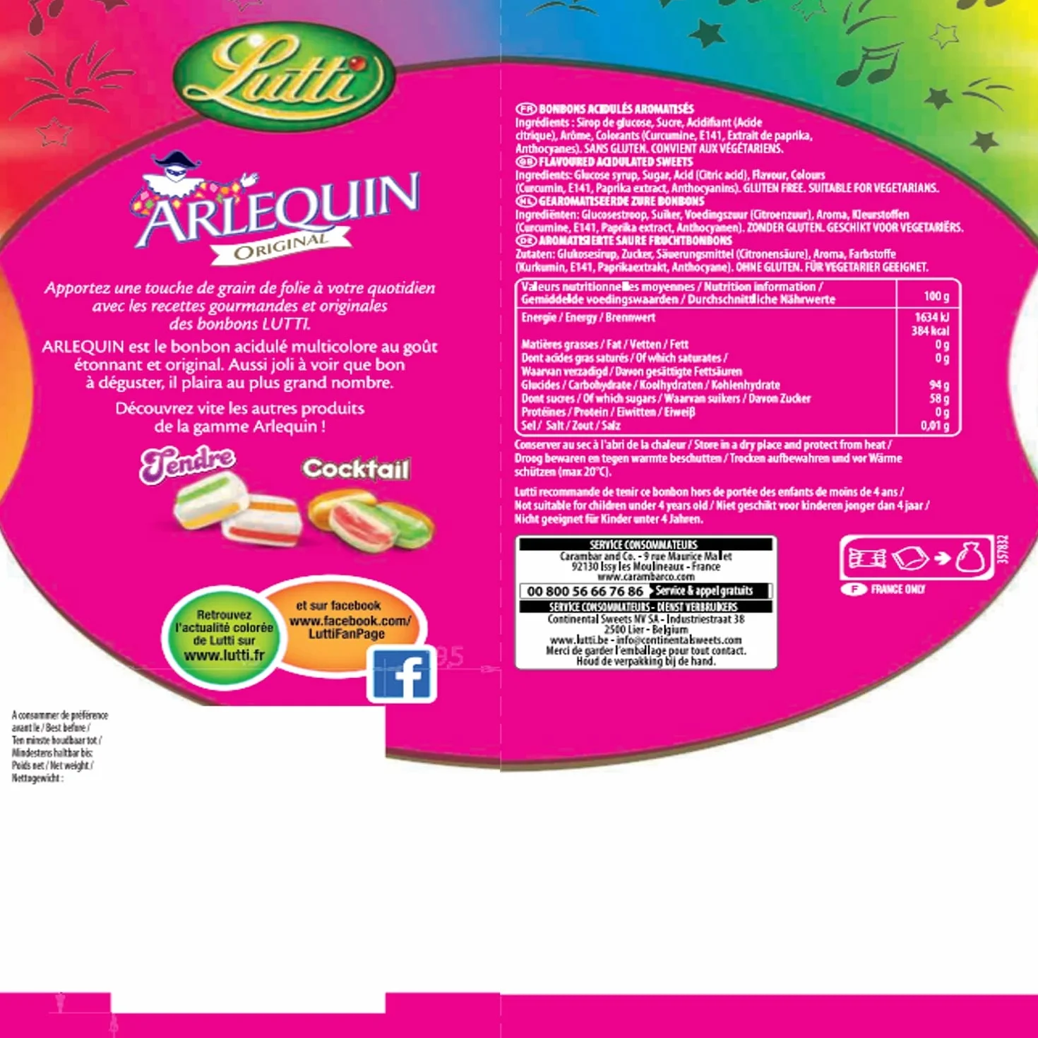 Lutti Arlequin Original 400g