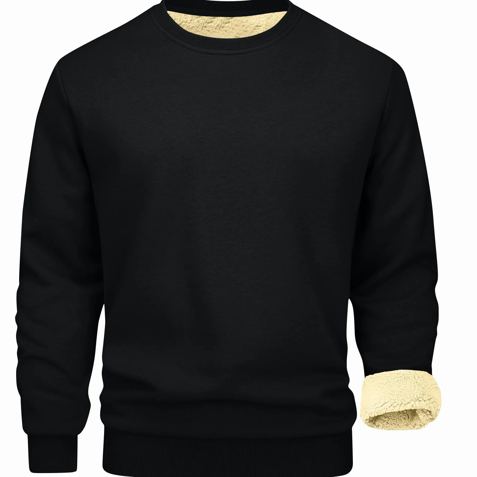 AEGJEGVD Sweat Polaire Homme Zippé sans Capuche Manche Longue Chaud Hiver Sportif Grande Taille