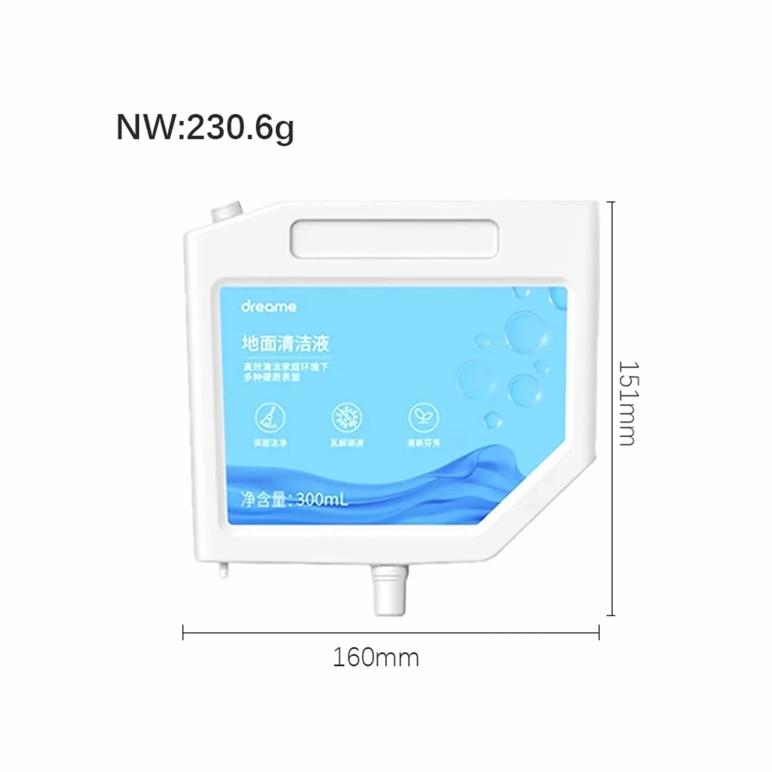 Détergent, Compatible avec Les Accessoires Dreame, L10s Ultra/L10 Ultra/S10/S10 Pro/S10Plus, Solution de Nettoyage Liquide for sols 300 ML(1pcs.)