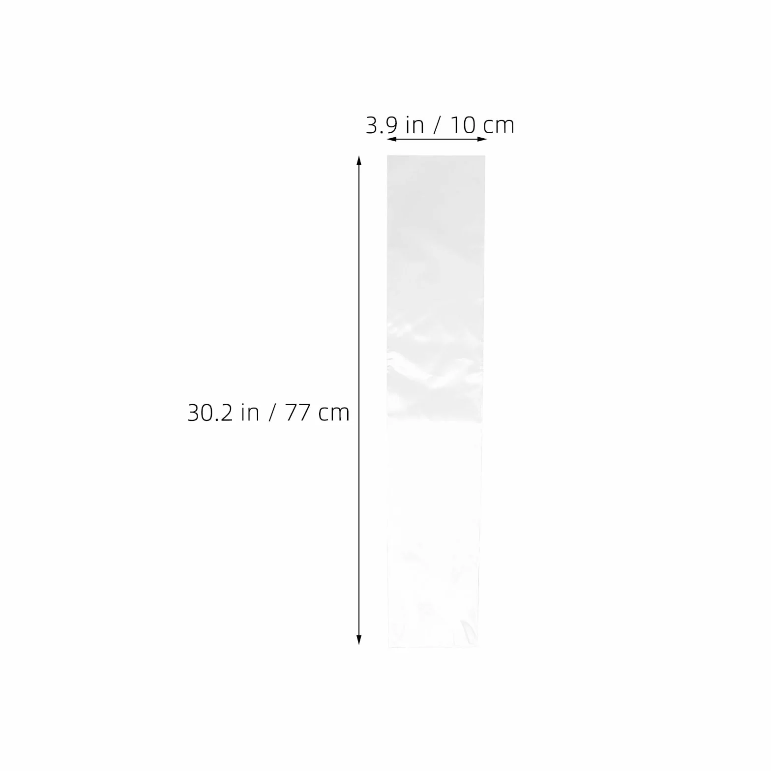 Lot de 50 Paquets à Cravates en Plastique Transparent Antistatique 30x3,9 pour Rangement Compact