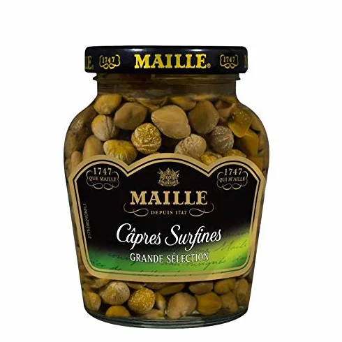MAILLE - Capres Surfines de qualité supérieure en pot refermable de 85G pour une cuisine raffinée et savoureuse. - Lot De 4 - Vendu Par Lot