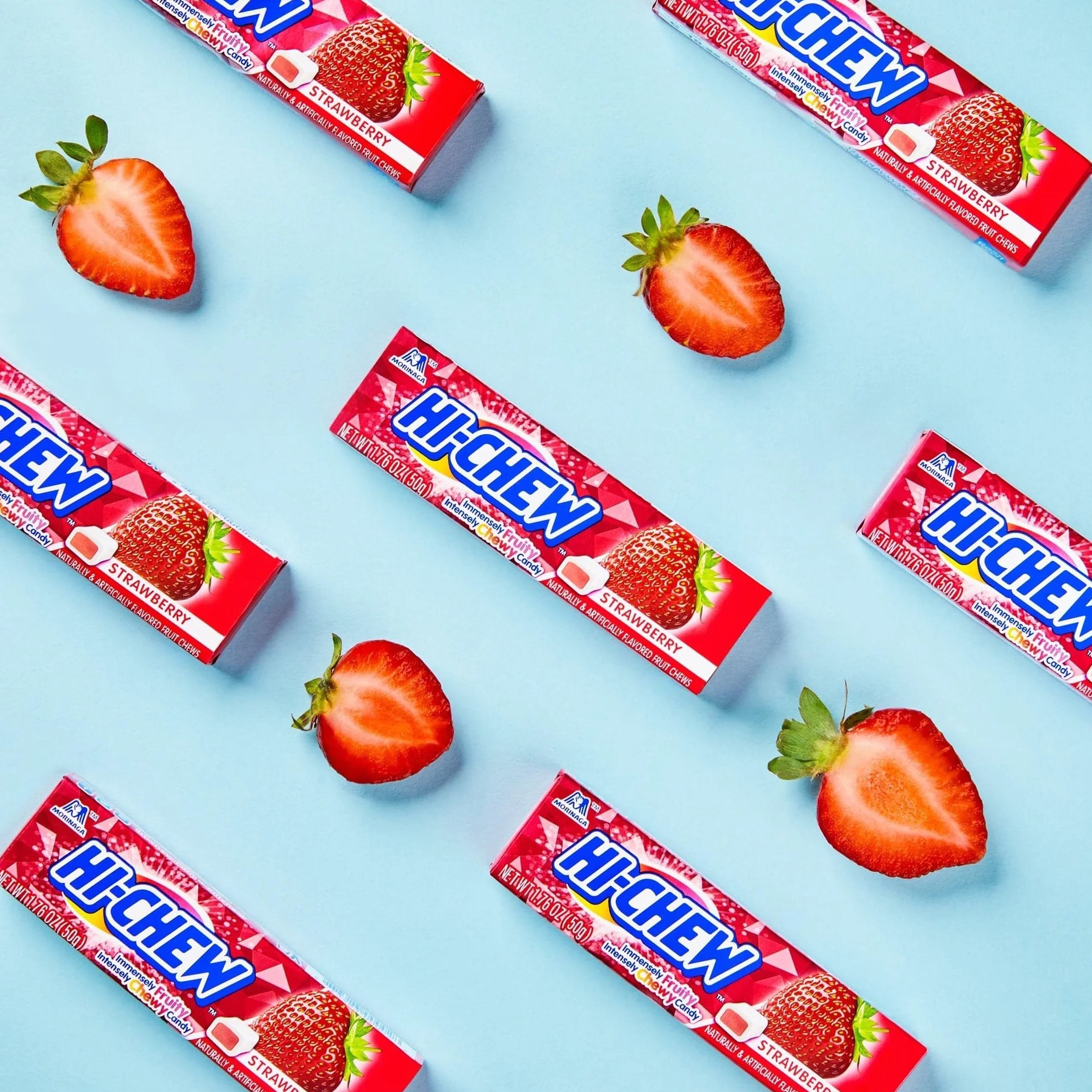 HI-CHEW Bonbons à Mâcher Saveur Fraise 15 Étuis X 50 g