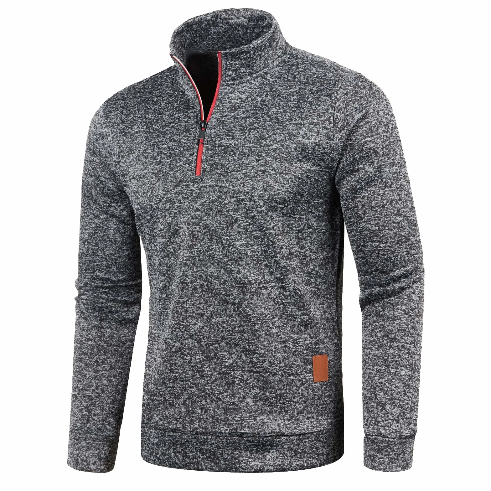 Polaire Homme 1/4 Zip Col Montant Chaud Sweat de Travail Veste