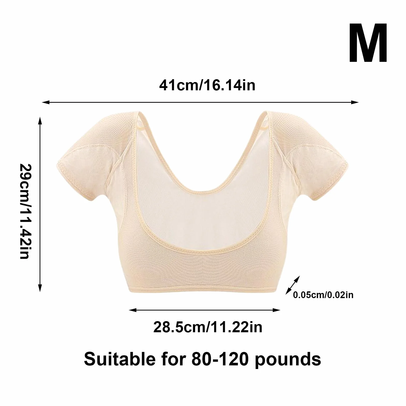 Gilet de sudation aux aisselles anti-transpiration lavable respirant à manches courtes séchage rapide femme