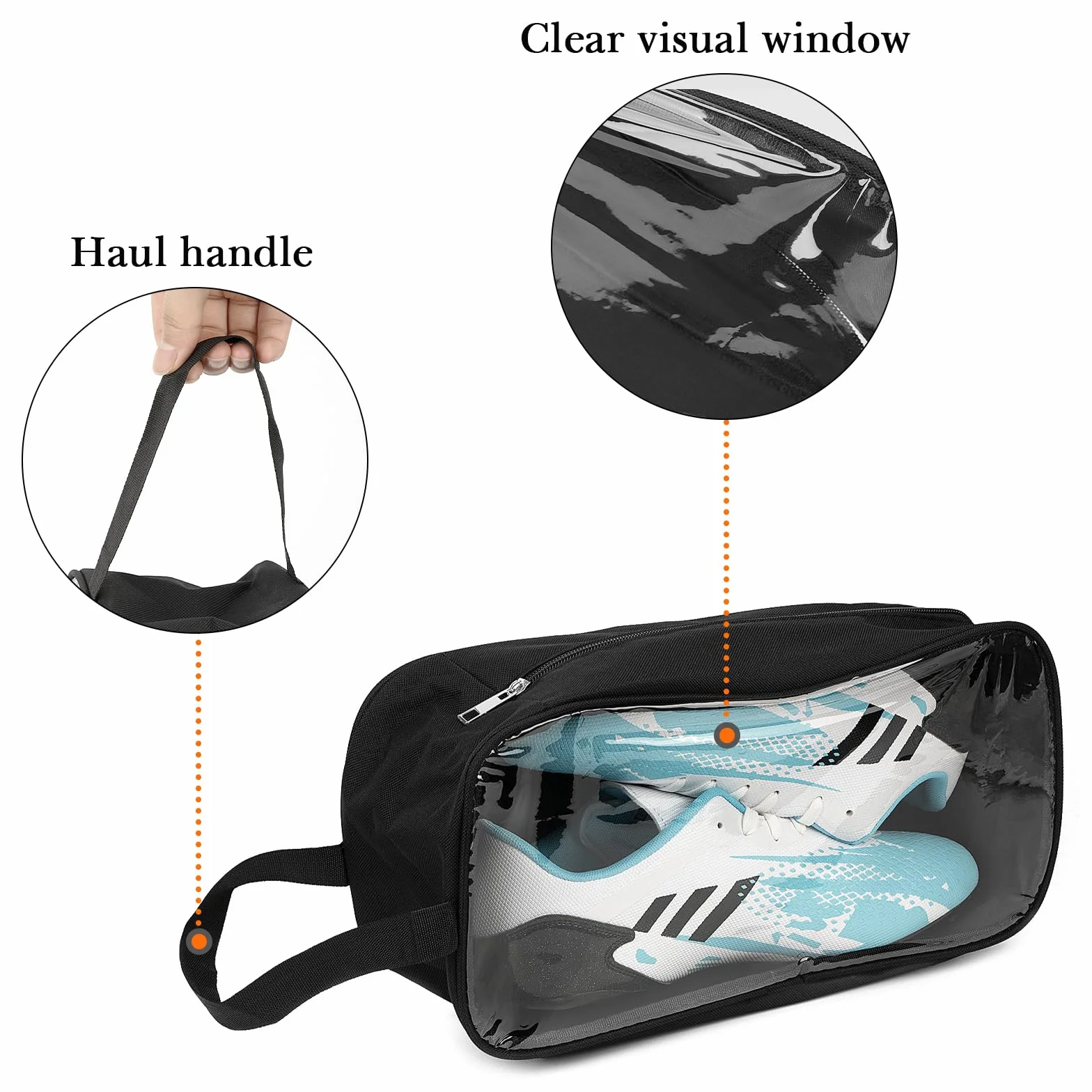Linkidea Lot de 2 Sacs de Transport pour Chaussures de Football, Sac de Rangement pour Crampons jusqu'à Taille 43
