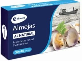 Coaliment Palourdes au Naturel, Pack de 3 Boîtes de 120g, Poids Égoutté 63g, Clams in Brine