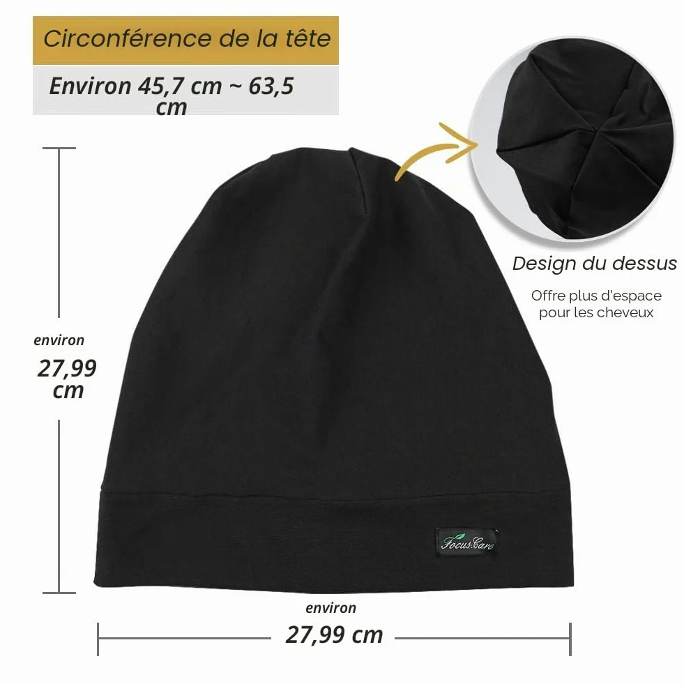 FocusCare Bonnet de Couchage réglable pour Cheveux bouclés Femmes, Extra Large Satin