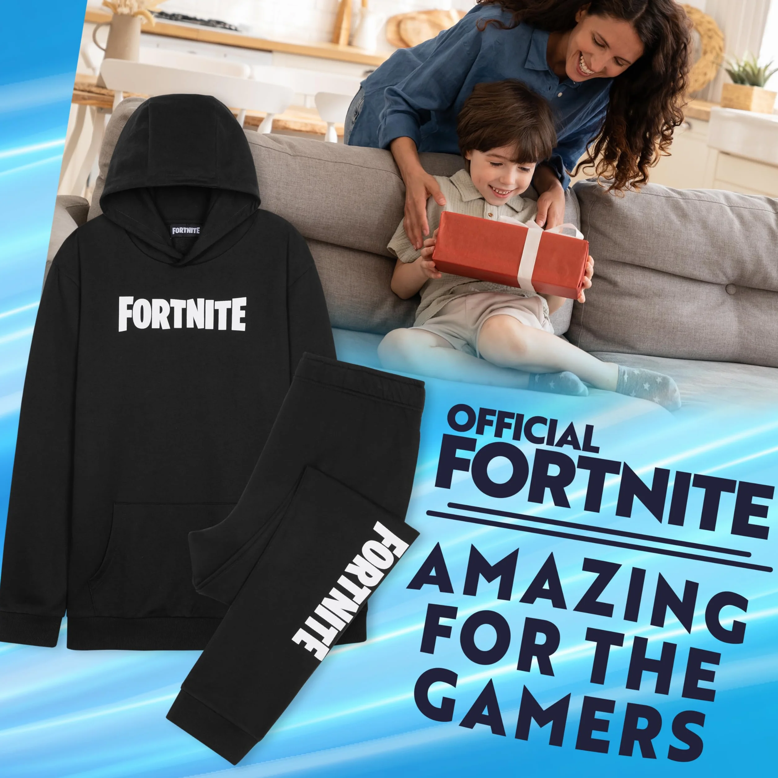 Fortnite Ensemble Jogging Garçon Ado Sweat Capuche Pantalon Tenue Sport Enfant Chaude