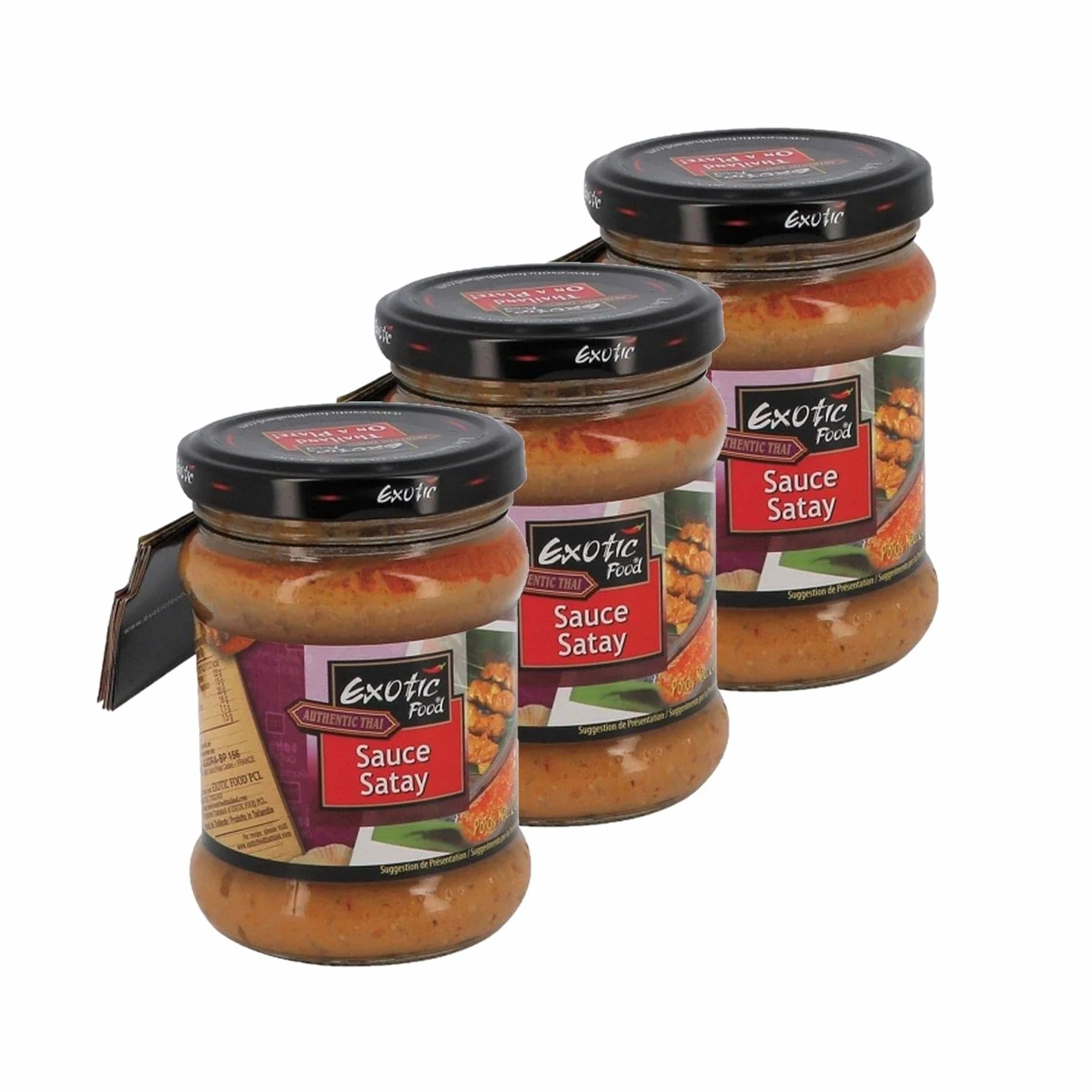 Lot 3x Sauce satay - Pot 200g