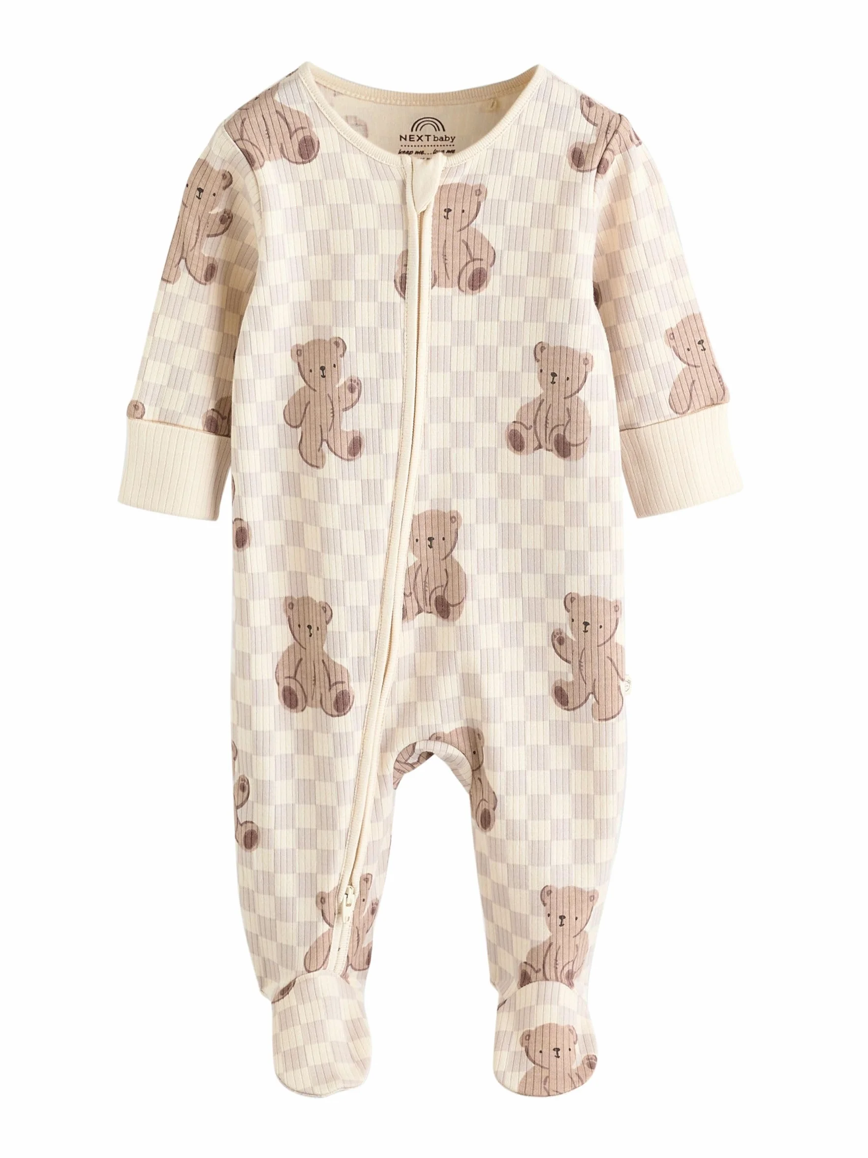 NEXT Bébé garçon Dors-Bien Pyjama Zip Double Sens Ours Lot de 4