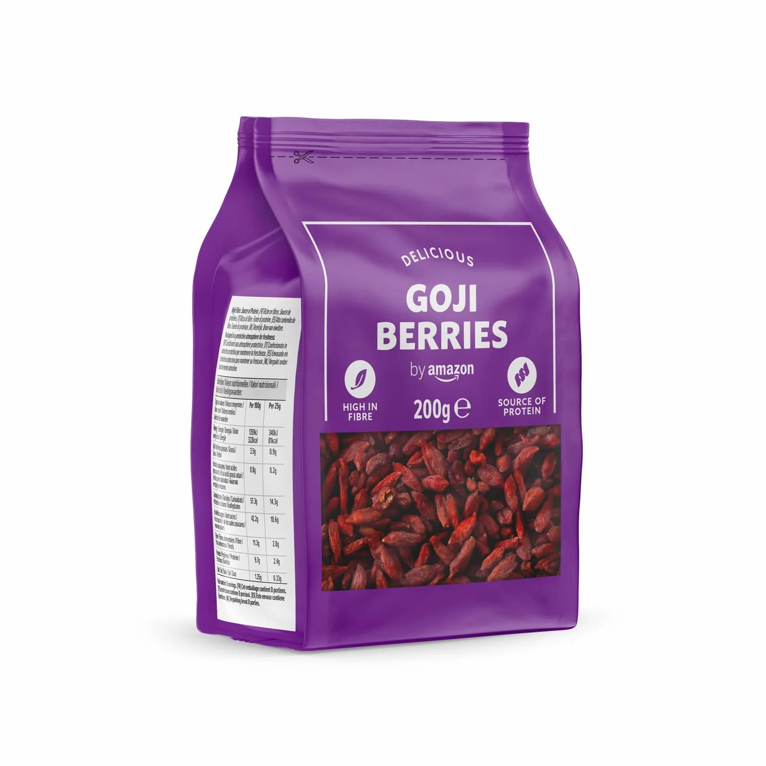 by Amazon BAIES DE GOJI DÉSHYDRATÉES, 200 g