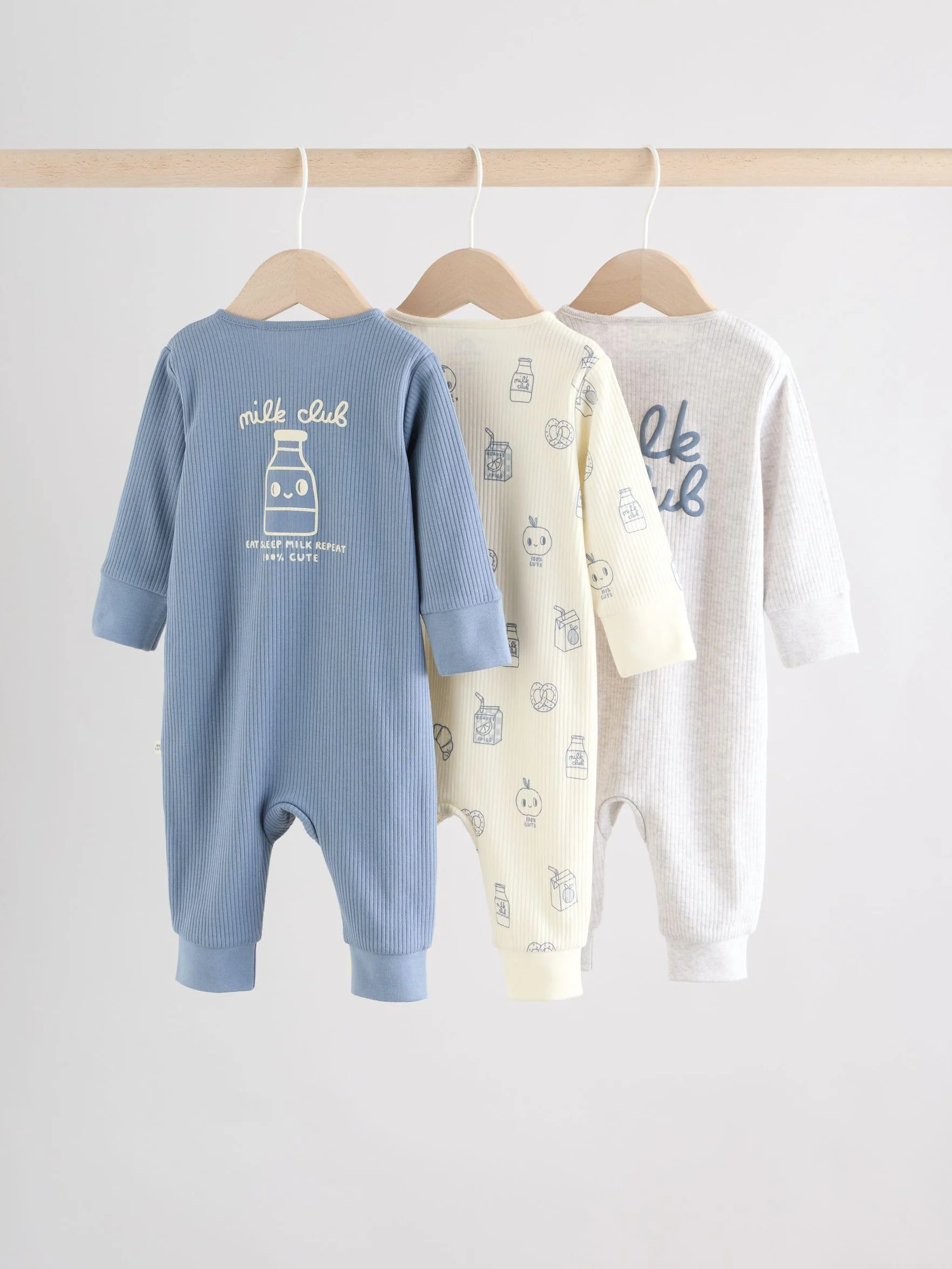 NEXT Bébé garçon Dors-Bien à Zip Double Sens Lot de 3