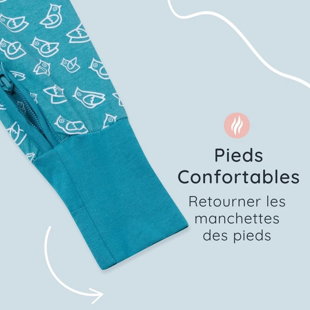 Bramble & Bear Lot de 2 Combinaisons de Nuit Coton Biologique pour Bébé - Vêtement Zippé Doux