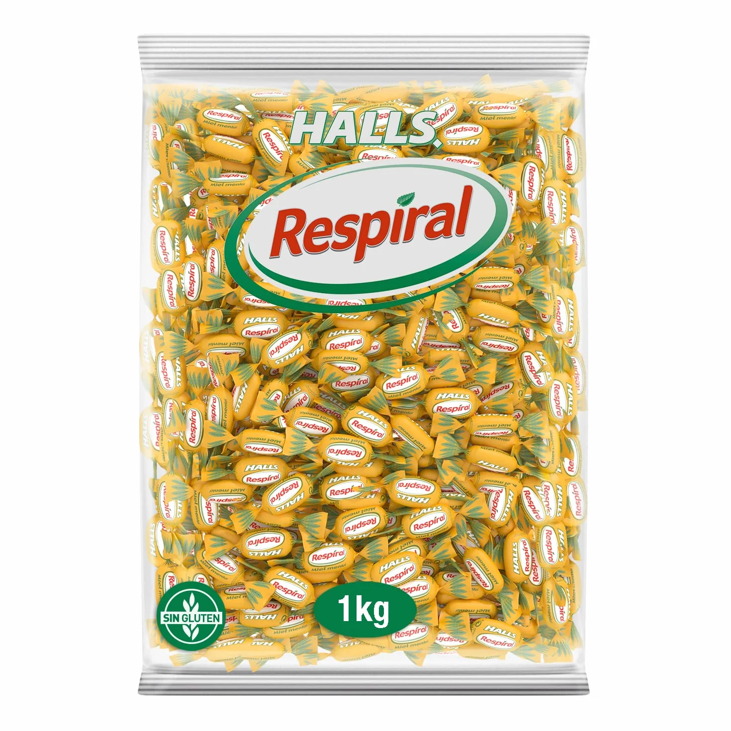 Caramelos respiral miel mentol bolsa 1 kg 300 unid