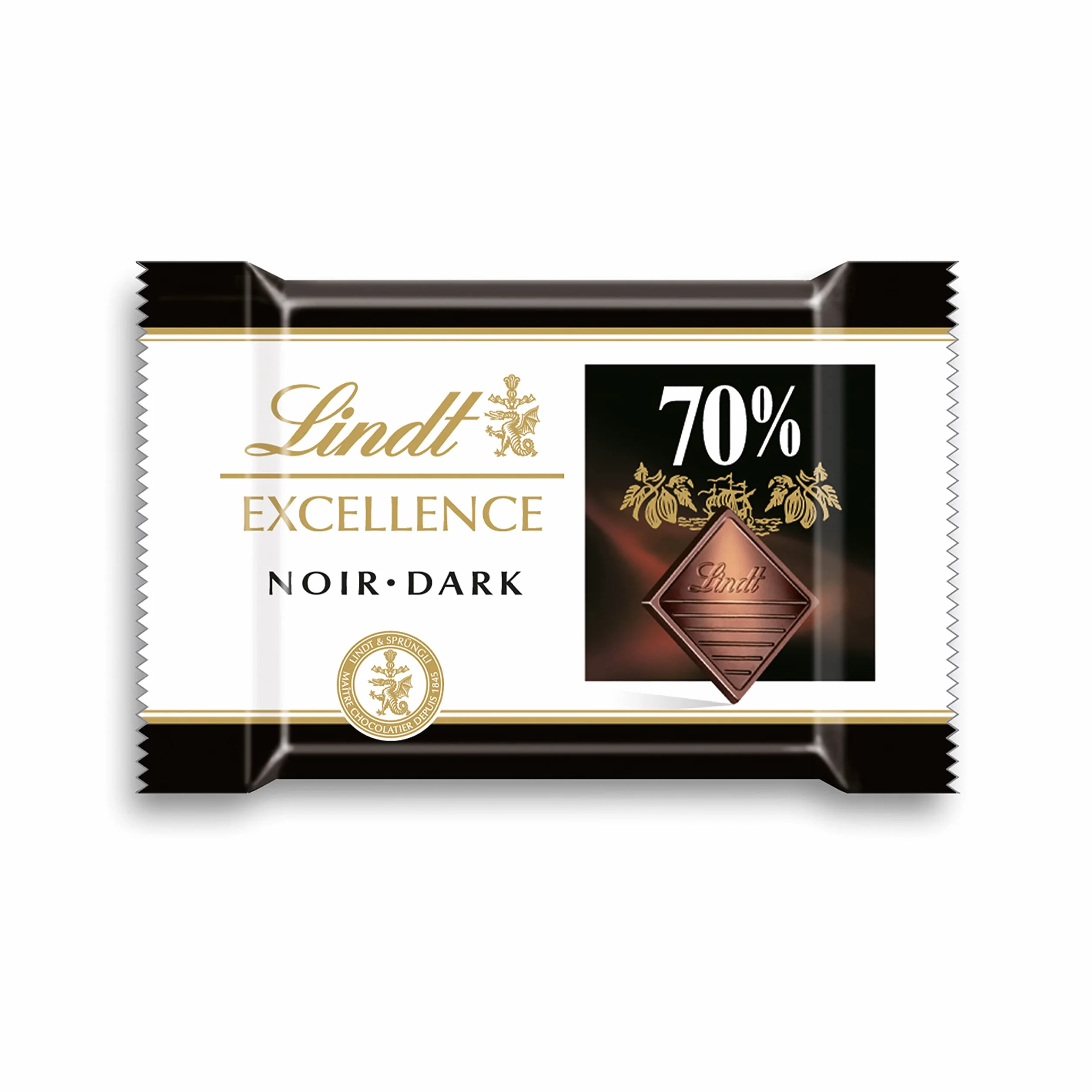 Lindt - Mini Carrés EXCELLENCE - Chocolat Noir 70% Cacao, 1,1kg