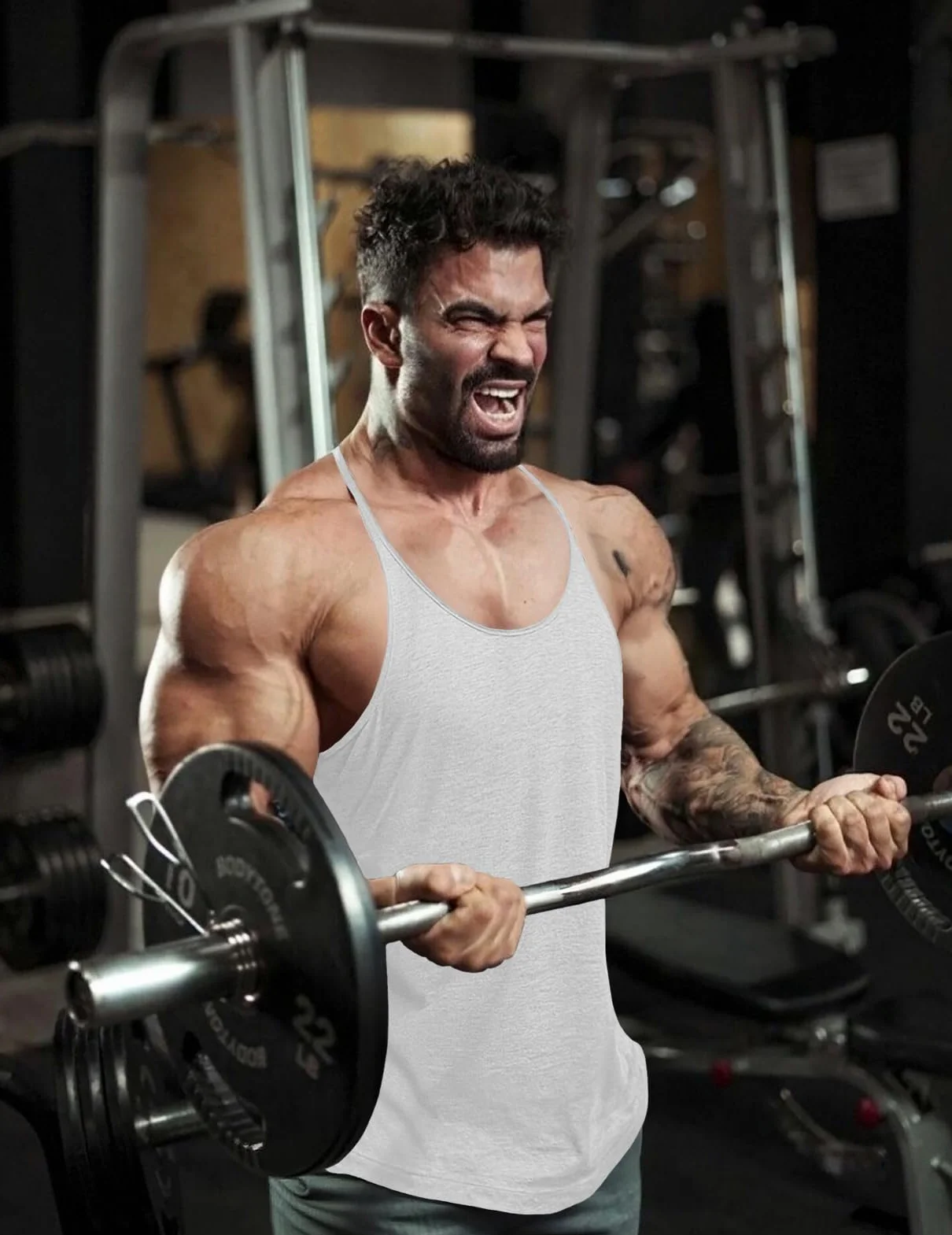 Débardeur Stringer Muscle Cmdr Homme Y-Back Maillots de Corps Gym