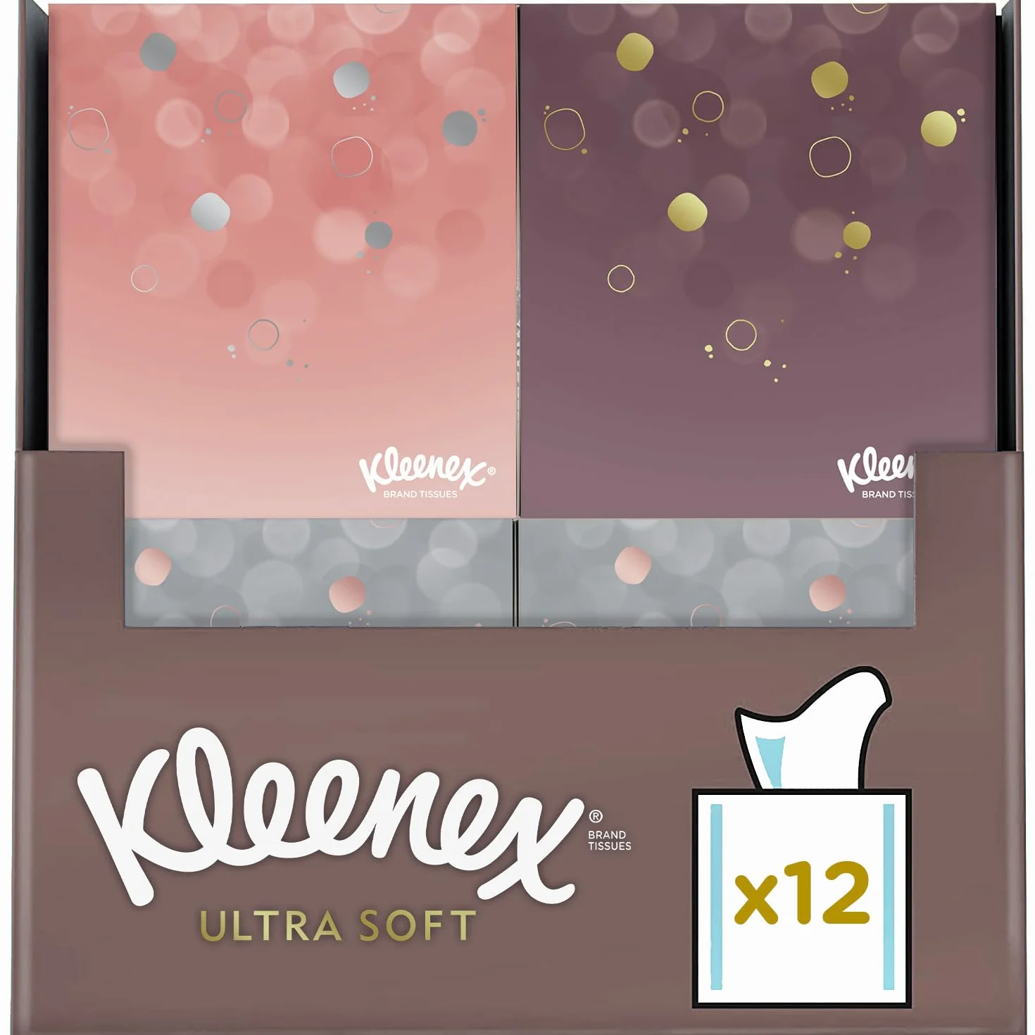 KLEENEX - Mouchoirs boîte cubique Ultra-soft (12 boîtes de 48 mouchoirs) - doux et soyeux qui laissent une sensation de bien-être sur la peau - Fabriqué en France