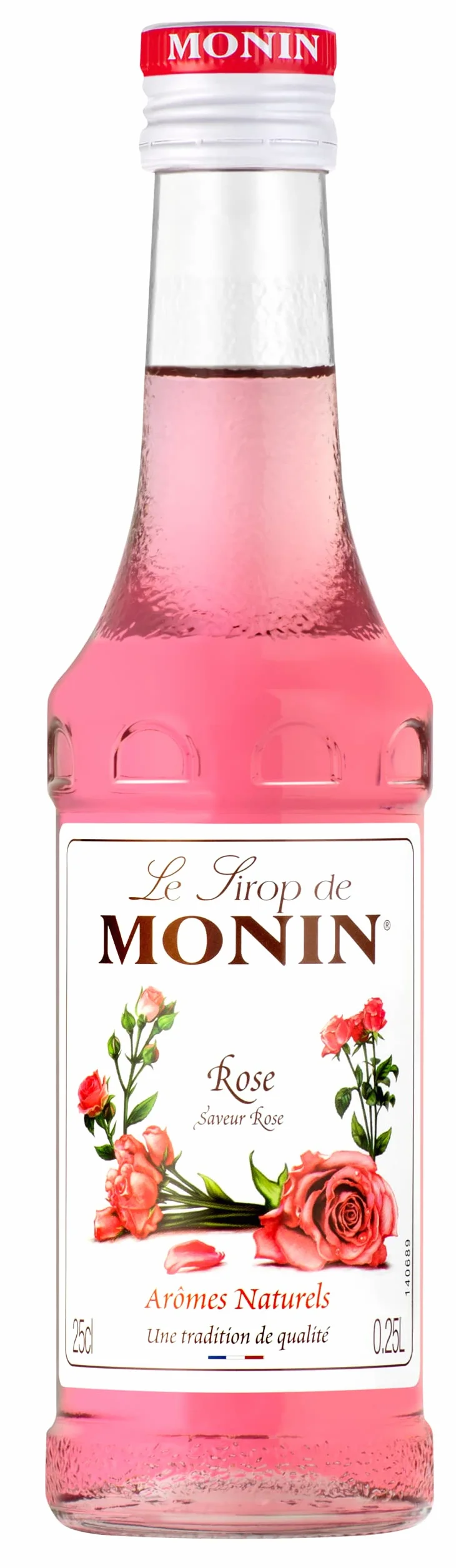 MONIN Sirop de Rose pour Vin, Cocktail, Limonade et Vins aromatisé - Arômes Naturels - 25cl