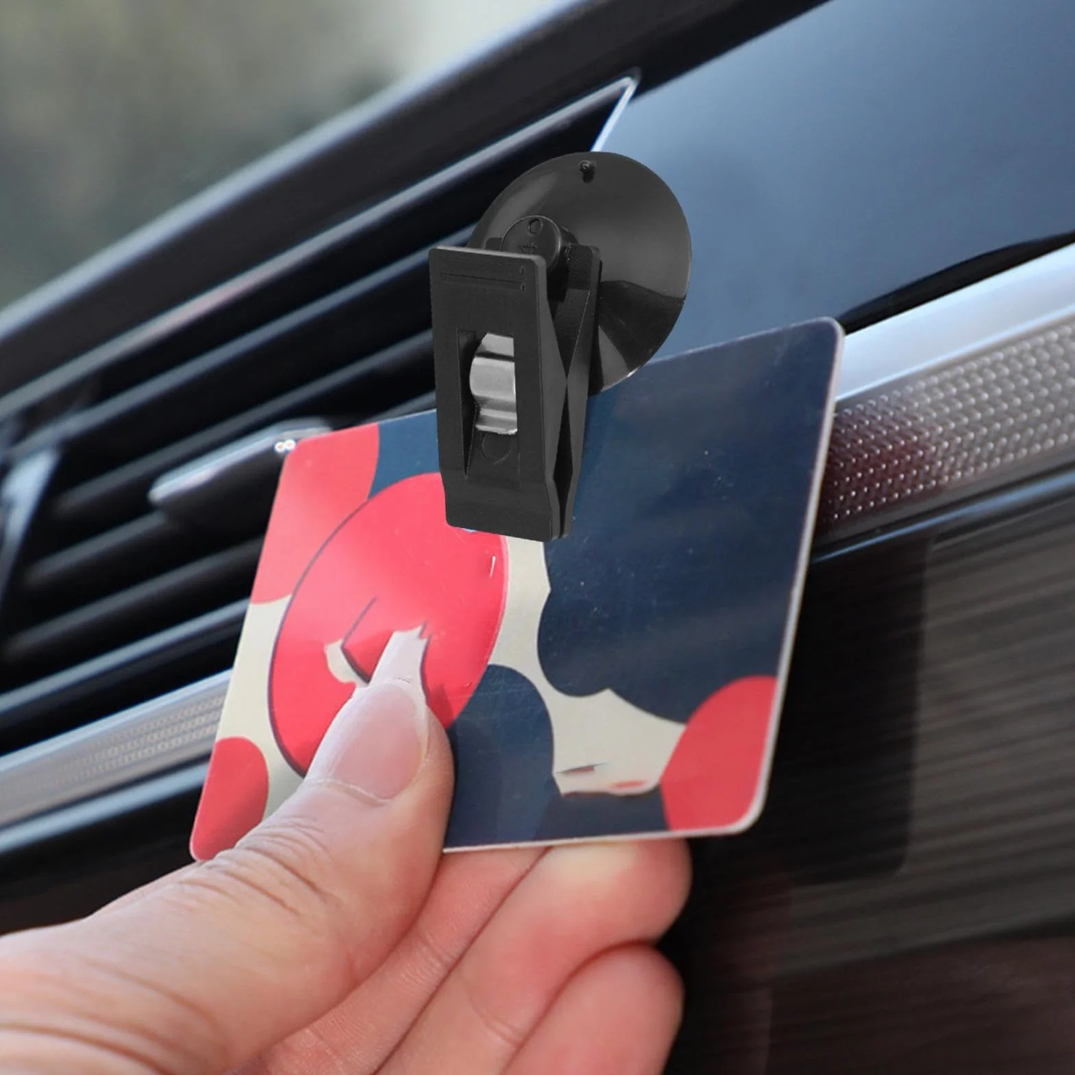 Pinces À Ventouse pour Pare-Brise Porte-Billets De Voiture | Pince À Cartes De Ticket avec Ventouse | Support De Billets Réutilisable
