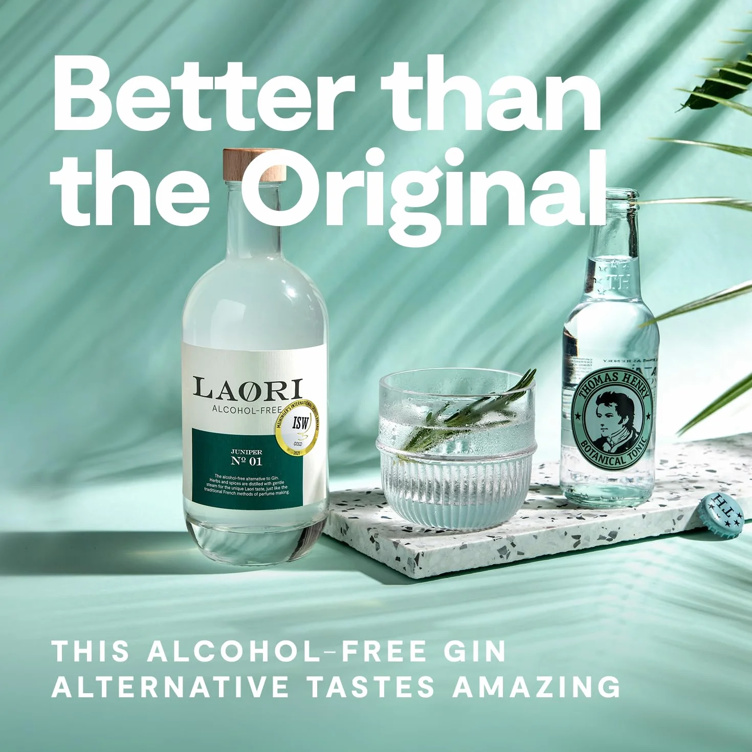 Laori Juniper No 1 | Alternative sans alcool au Gin | Botanicals naturels | Sans arômes artificiels | Vegan & Sans sucre | Fraîcheur douce et épicée | 6 x 500 ml