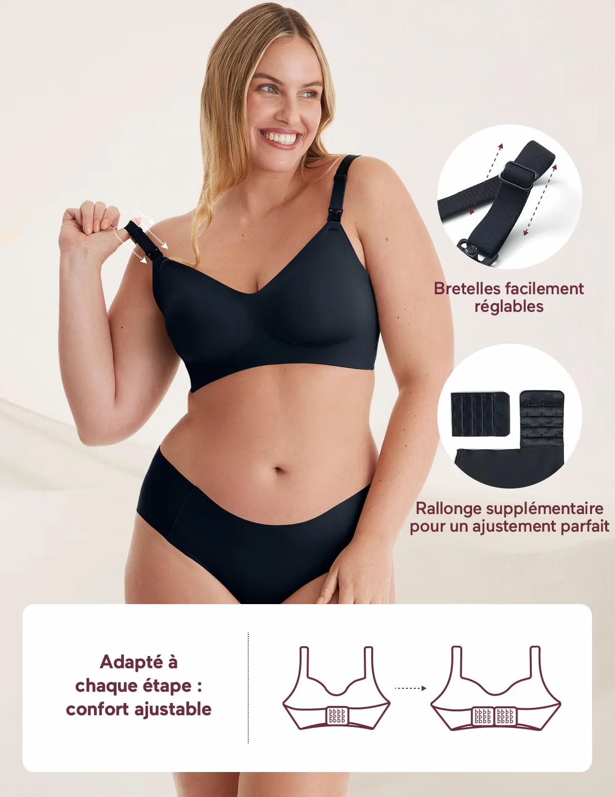 Momcozy Soutien-Gorge Allaitement sans Couture Brassière Confort sans Armature