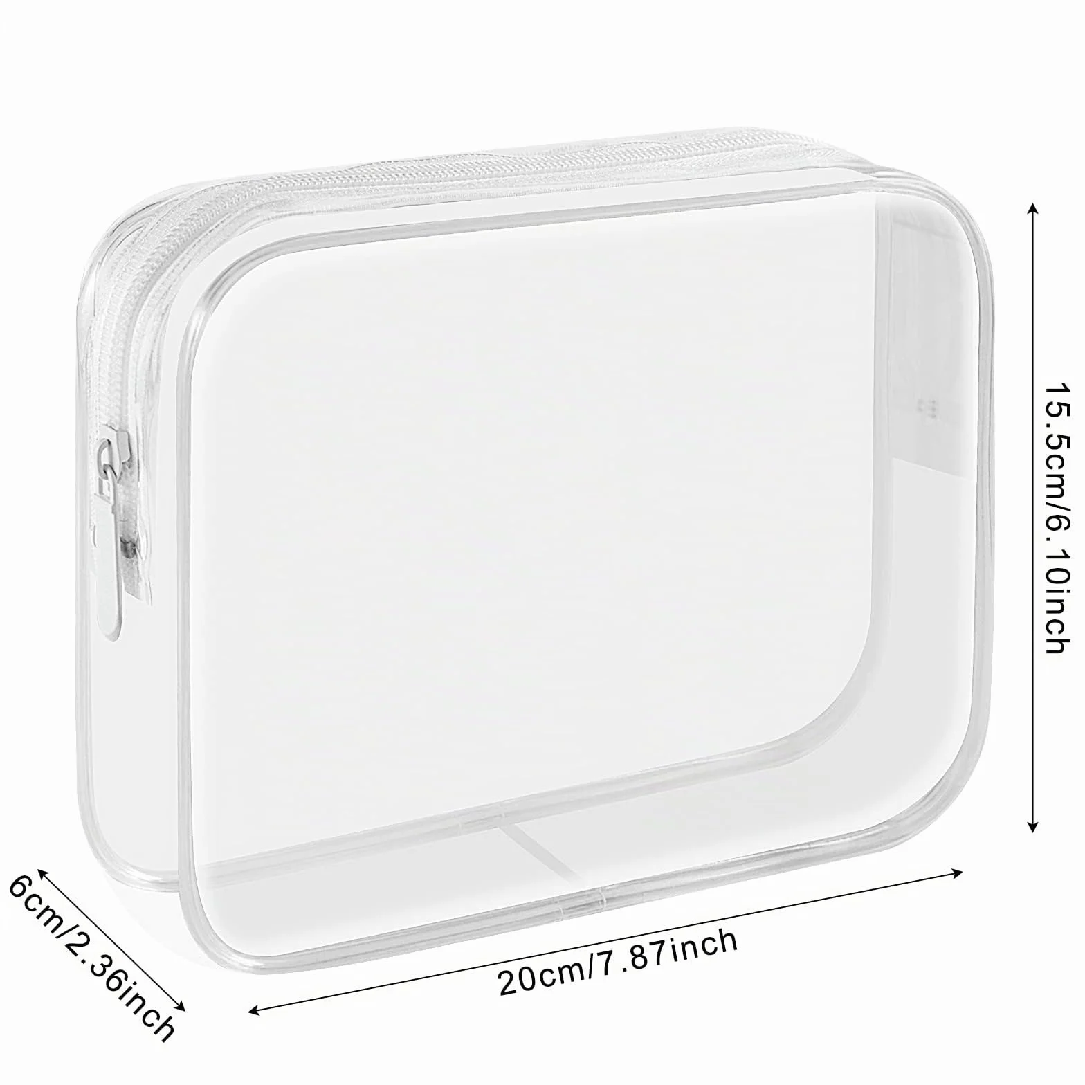 Lermende Lot de 2 Trousses de Toilette Transparentes TSA Voyage Taille 3-1-1