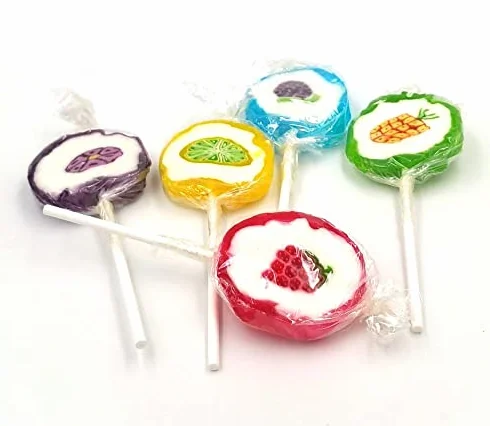 Sucettes rock fruits - tubo de 100