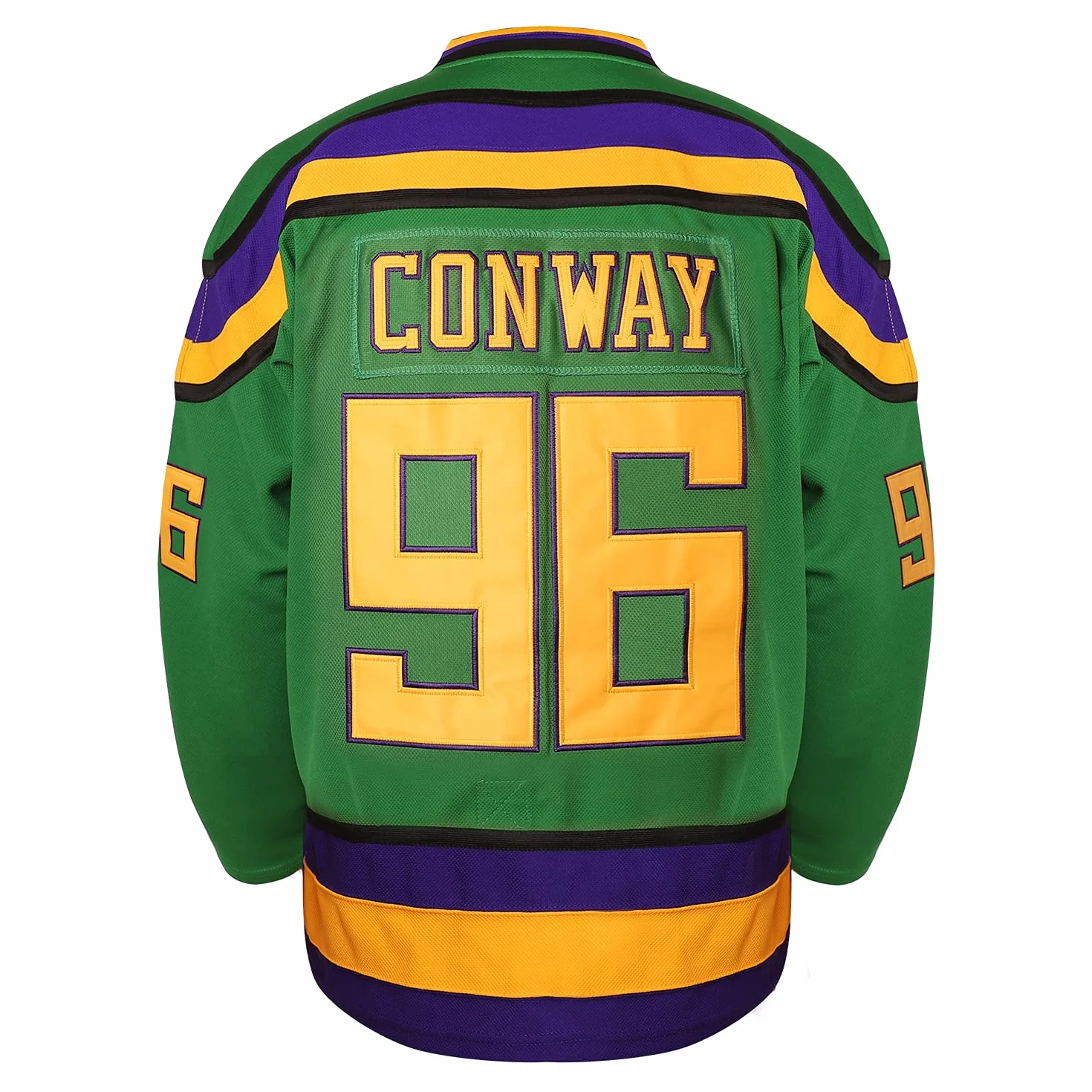 Maillot de hockey sur glace Mighty Ducks 33 Greg Goldberg 96 Charlie Conway 99 Adam Banks Vert 99 Taille