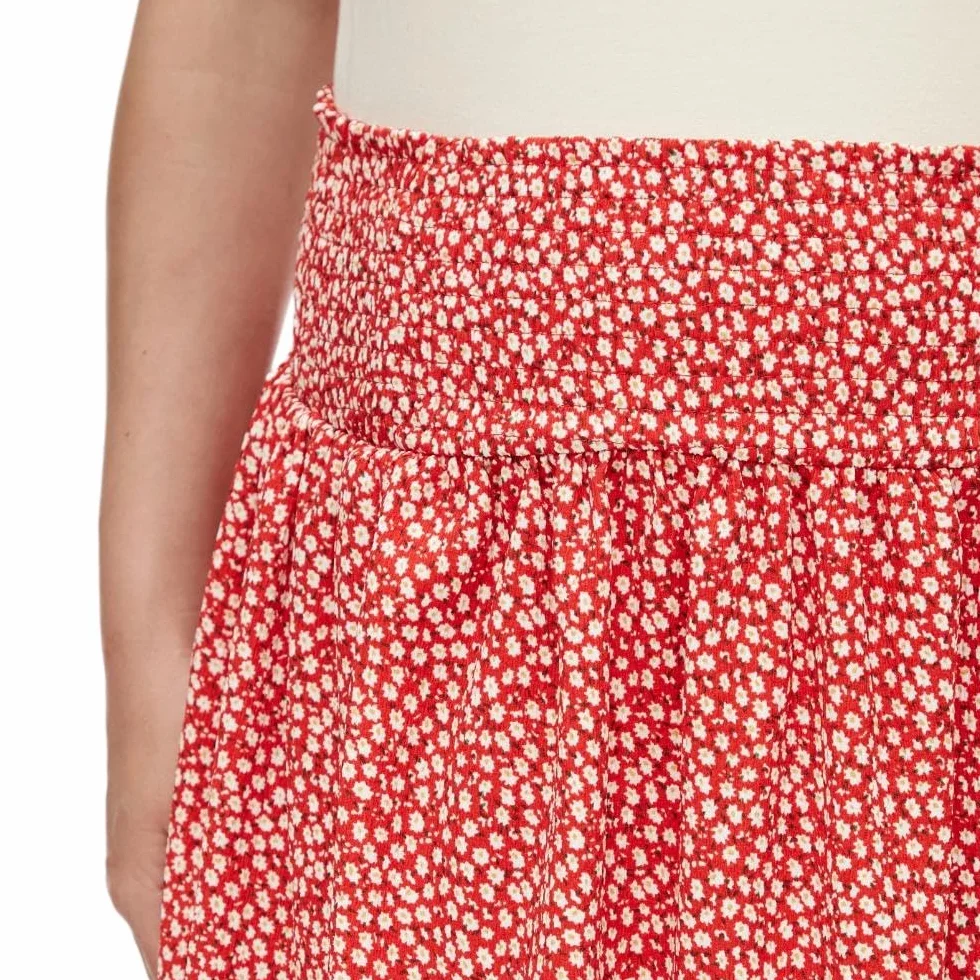 Mamalicious Jupe de Grossesse Rouge Femme