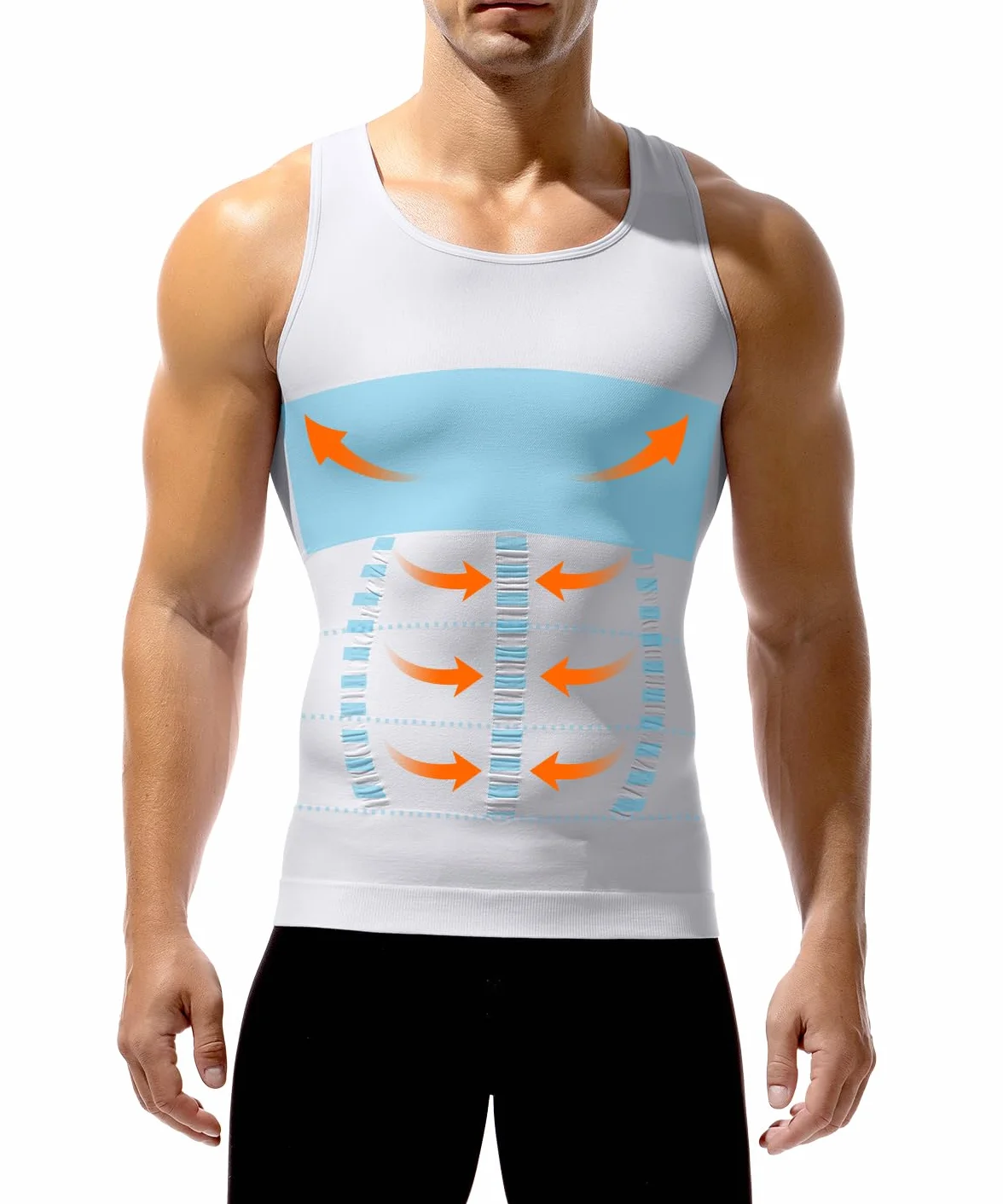 Arjen Kroos Débardeur Compression Homme Maillot de Corps Gilet de Sport sans Manche Gaine Ventre Plat Body Shaper