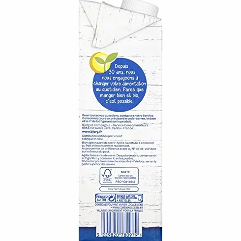 BOISSON COCO BIO 1L, BJORG, LOT DE 4