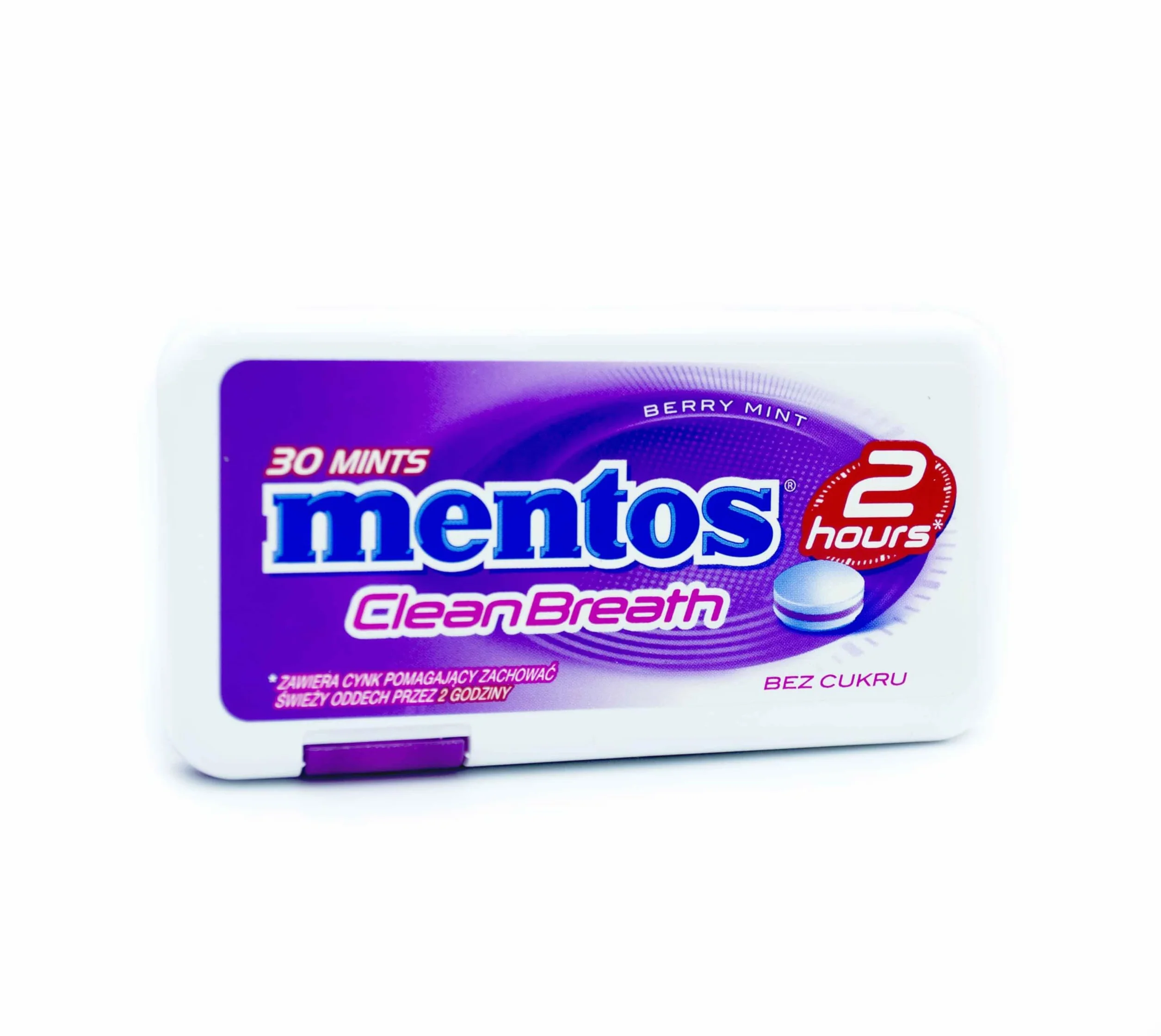 Mentos Clean Breath Lot de 12 pastilles aux fruits rouges et menthe 21 g