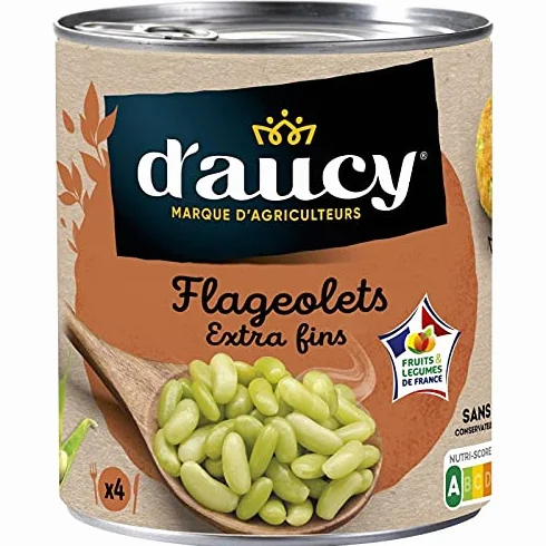 D'AUCY - Flageolets Extra Fins 530G - Lot De 4 - Offre Special
