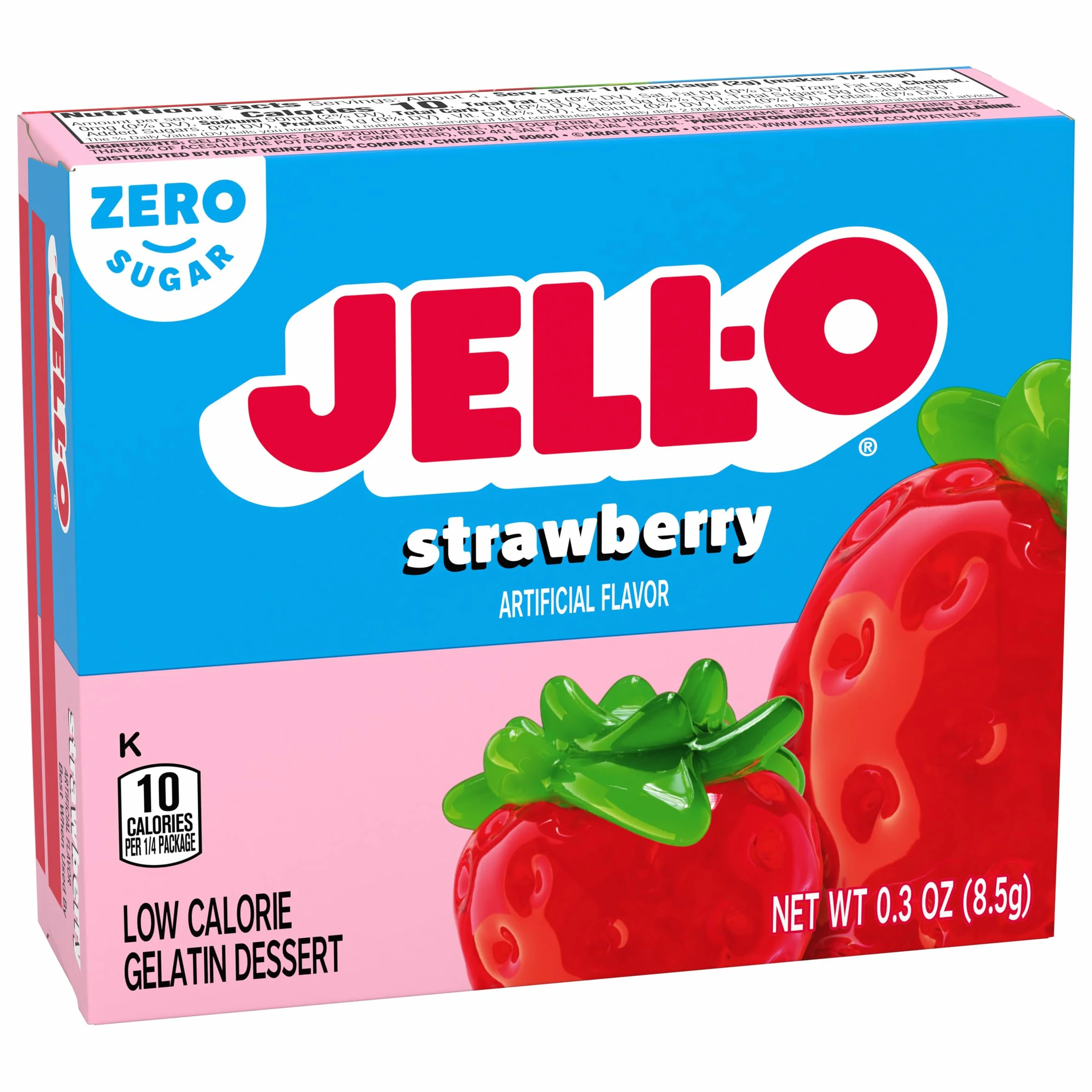 Jello Strawberry sans Sucre 8,5 g