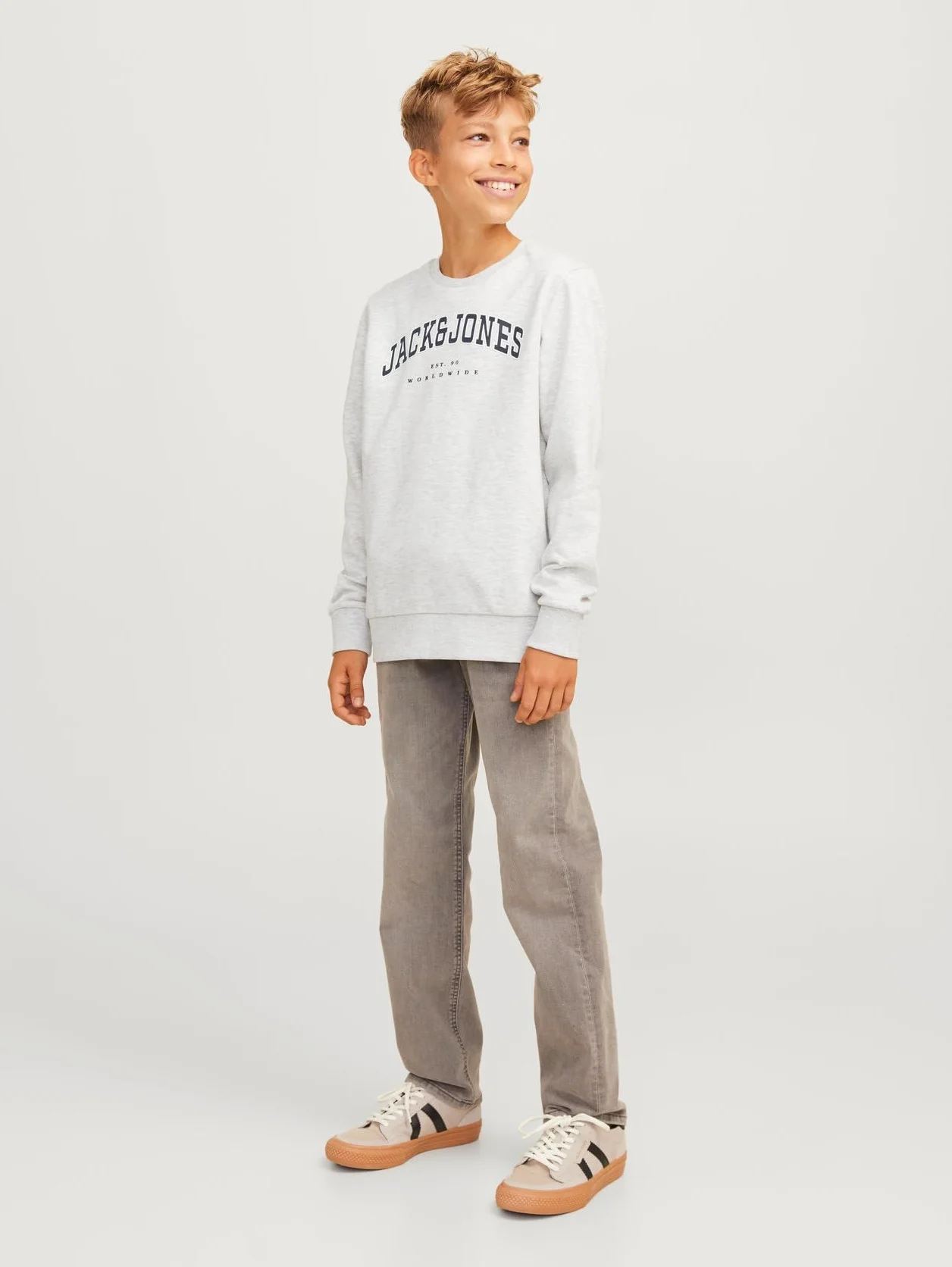 Jack & Jones Jjecaleb Varsity Sweat Crew Neck Maillot de survêtement Garçon