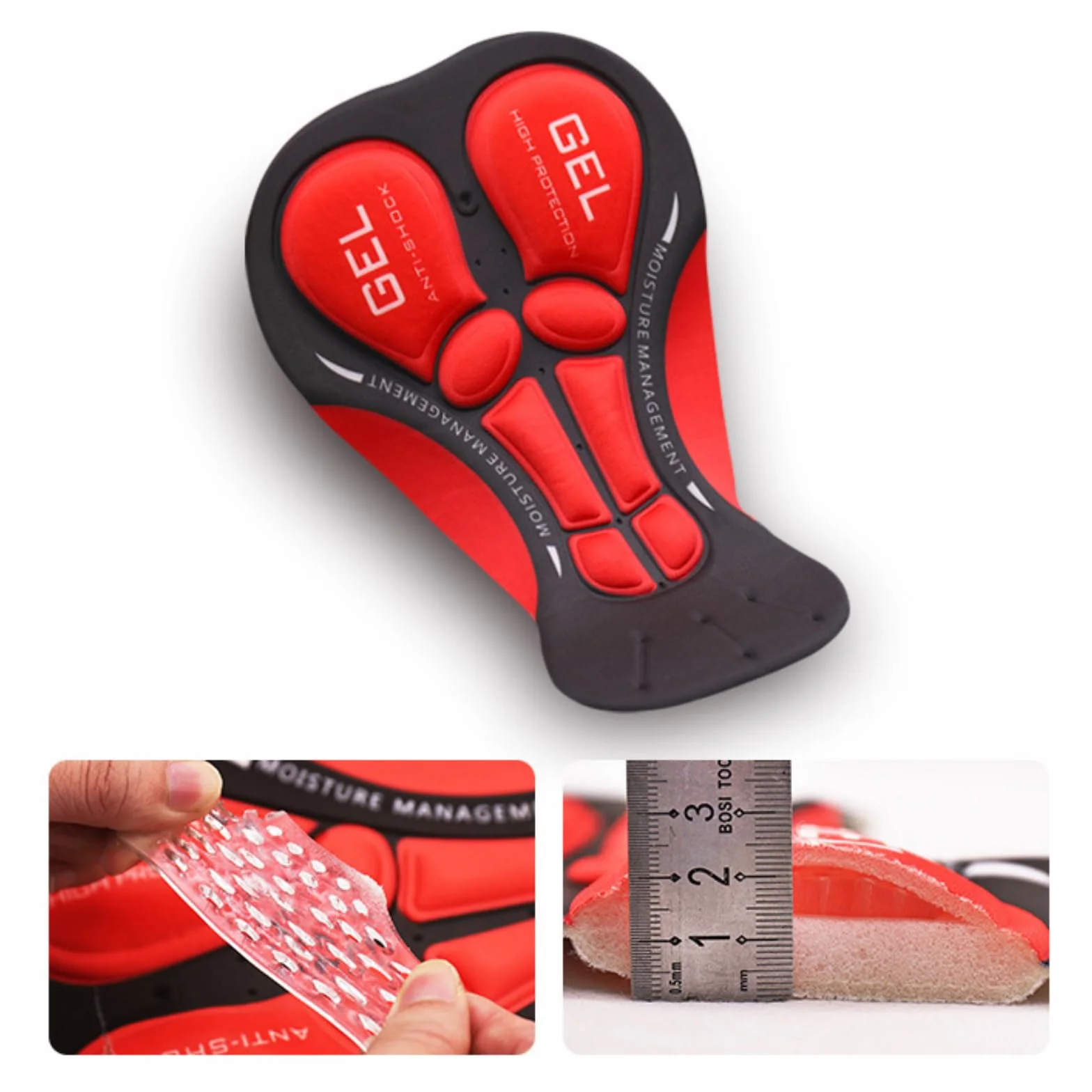 Boxer 5D Gel Short de VTT Rembourrage 5D Tissu léger Respirant séchage Rapide