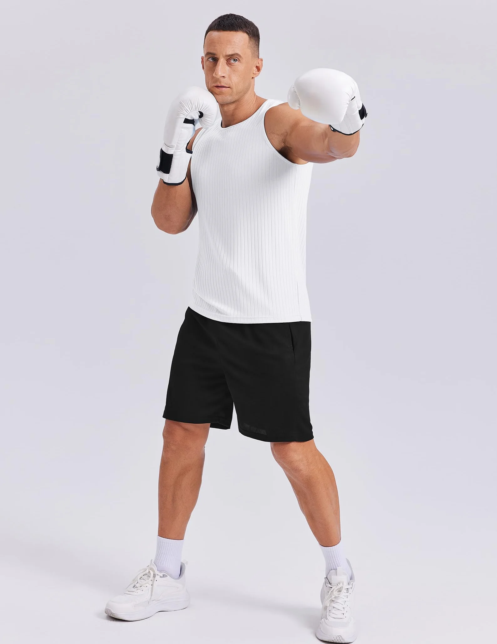 PINSPARK Débardeur Homme Sport Côtelé Coupe Slim Respirant Musculation Fitness