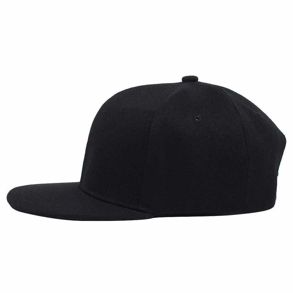 Boolavard Chapeau Snapback Blanc Réglable Bord Haut Casquette de Baseball